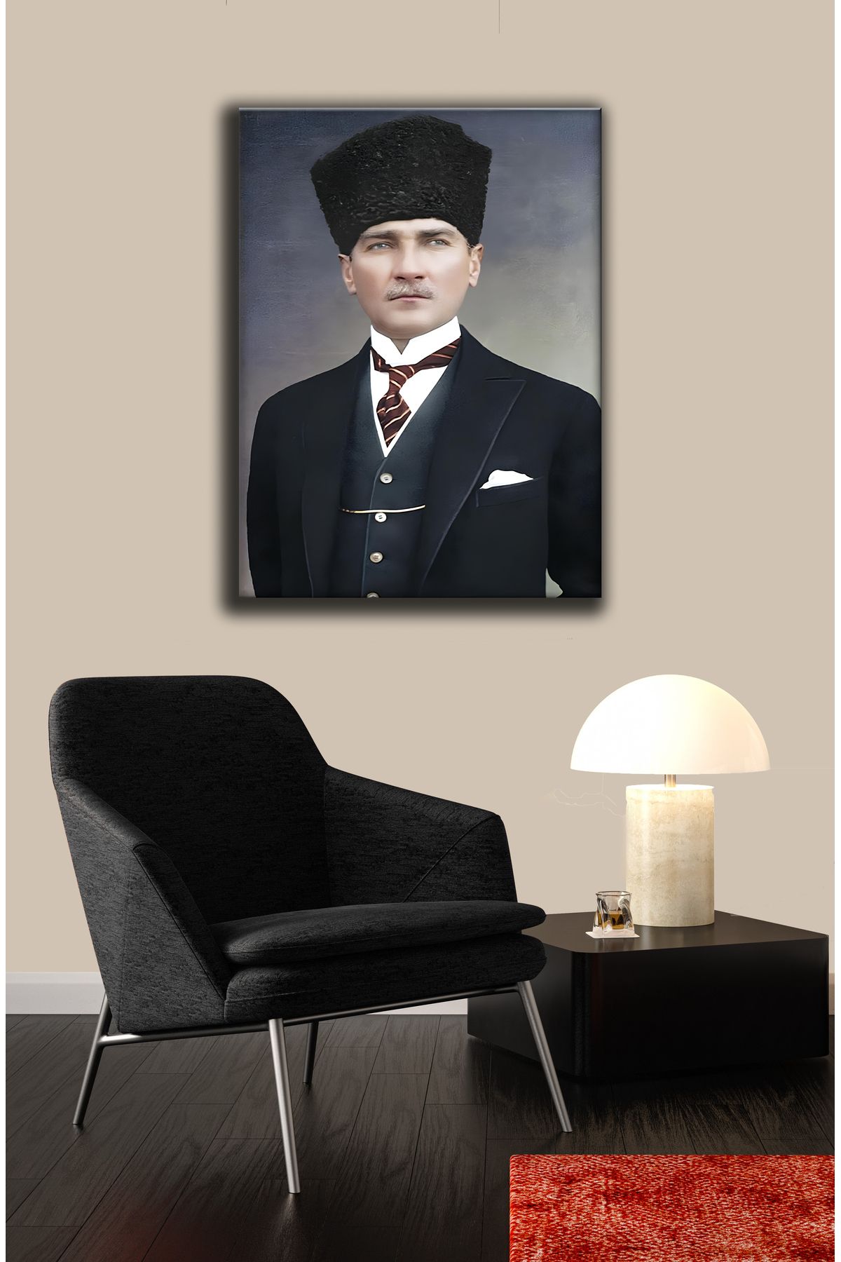 PRİME Concept Atatürk Kanvas tablo ev ofis dekorasyonu %100 pamuklu orijinal dokulu