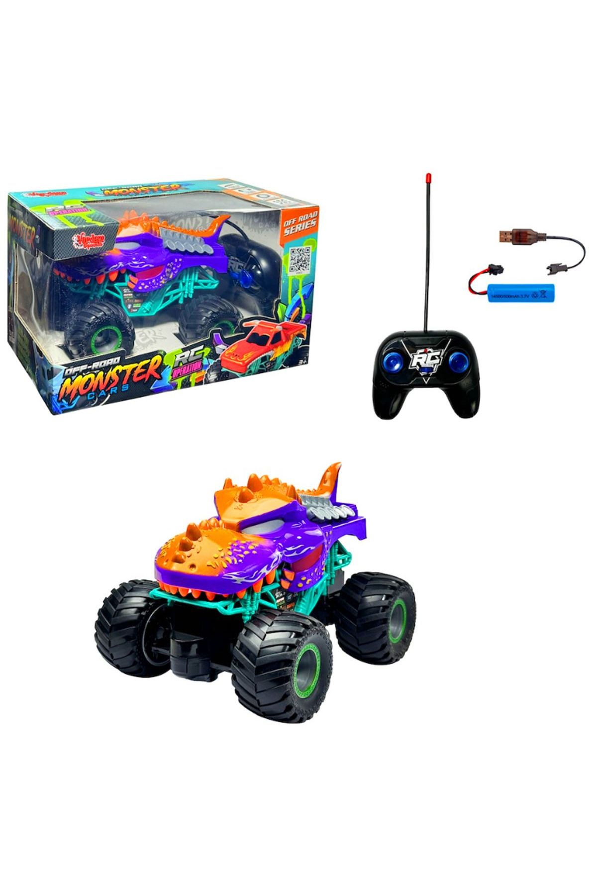 Art Tone VARDEM KUMANDALI MONSTER CANAVAR ARABA JY1009-1010 OFF-ROAD F/F R/C 1:20 ŞARJLI 3+