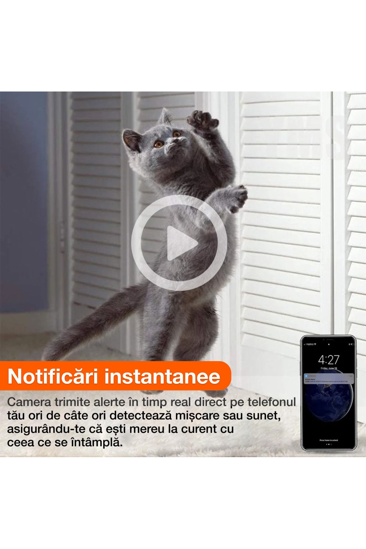 Spionescu-Hidden button camera, V4A, WIFI, 1080P, motion detection, cyclic recording, remote access, 600 mAh 5