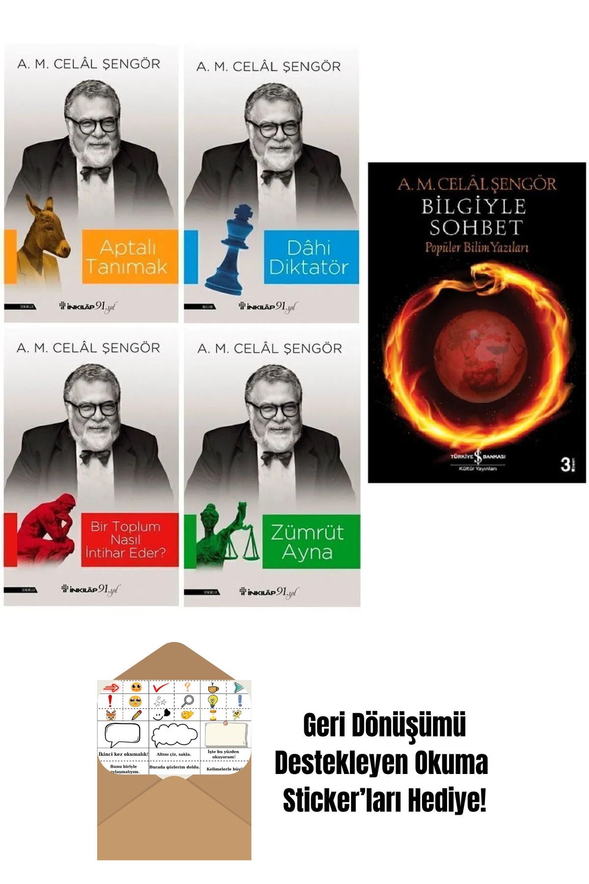 TÜRKİYE İŞ BANKASI KÜLTÜR YAYINLARI A. M. Celal Şengör 5 Kitap Set + Okuma Sticker'ları