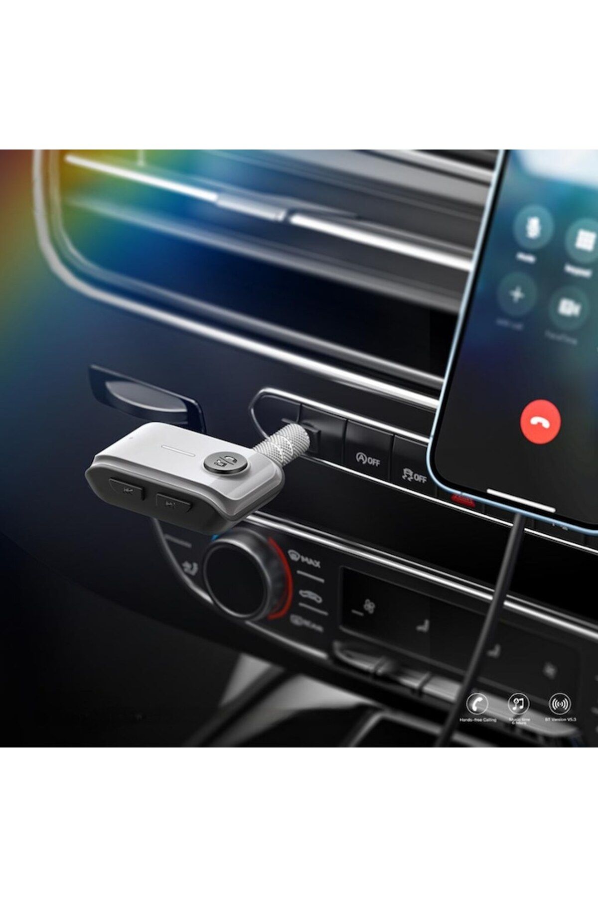OEM-Bluetooth Adapter, Receiver, Transmitter BT 5.3, 3.5mm Jack, Operating Range up to 6m, Built-in Batt 3
