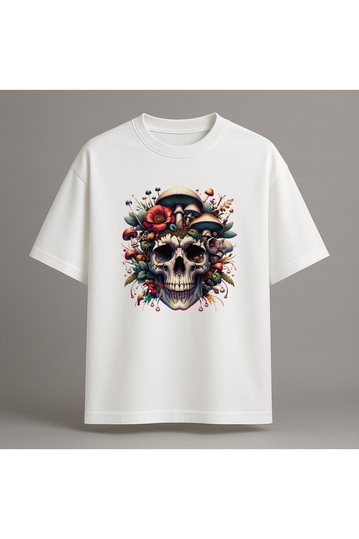 Fuco Supply Beyaz Oversize Baskılı Tişört – Unisex Rahat Kesim Streetwear