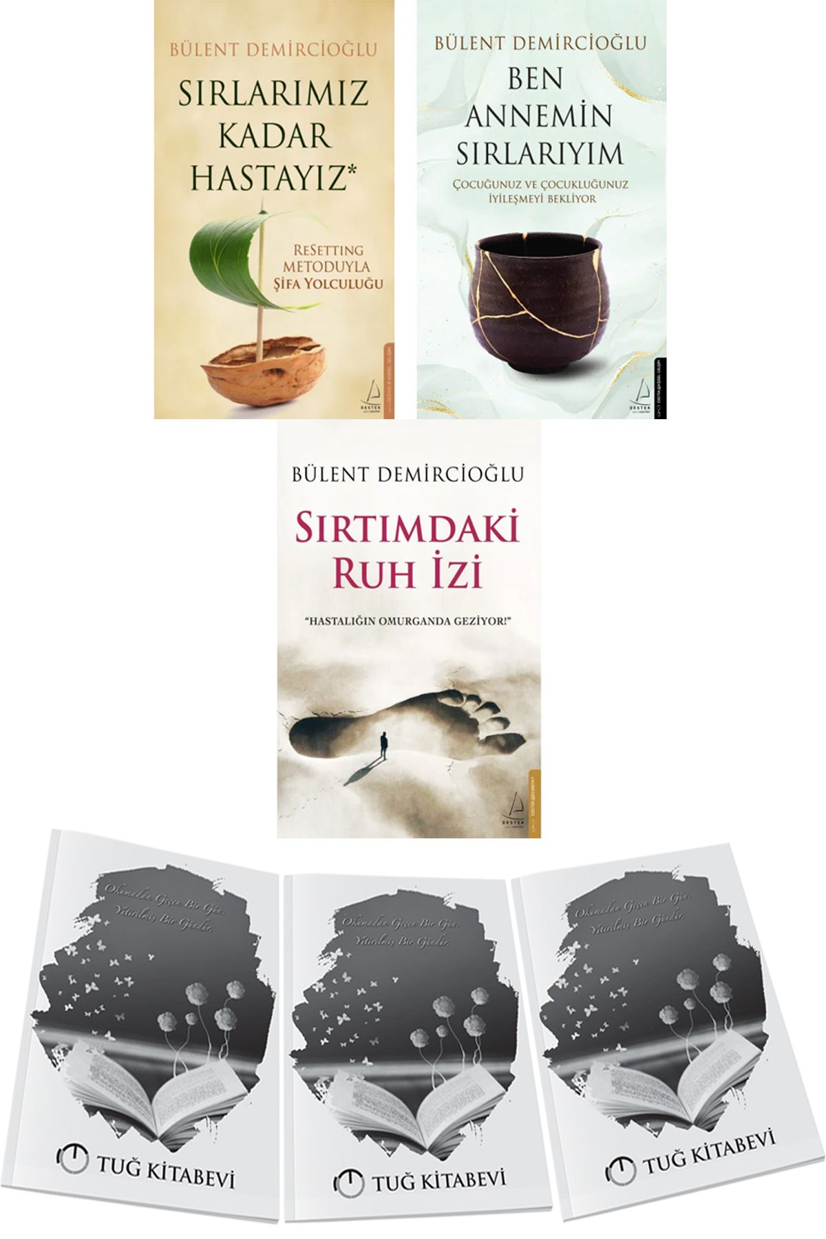 Destek Yayınları Sırlarımız Kadar Hastayız-Ben Annemin Sırlarıyım-Sırtımdaki Ruh İzi 3lü Set Bülent Demircioğlu