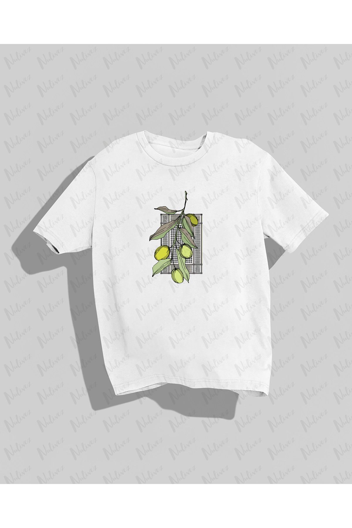 Nulivez Filistin Tasarımı Baskılı Yüksek Kalite Kompakt Unisex Oversize T-Shirt