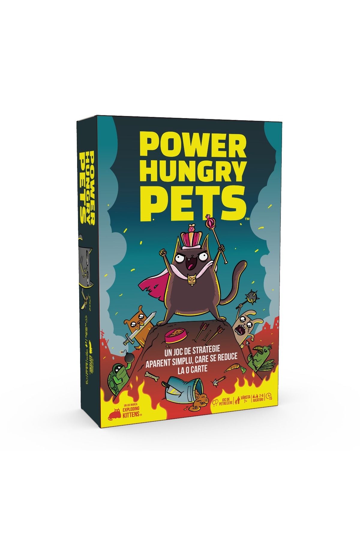 Exploding Kittens-Board game Power Hungry Pets, Romanian language 1