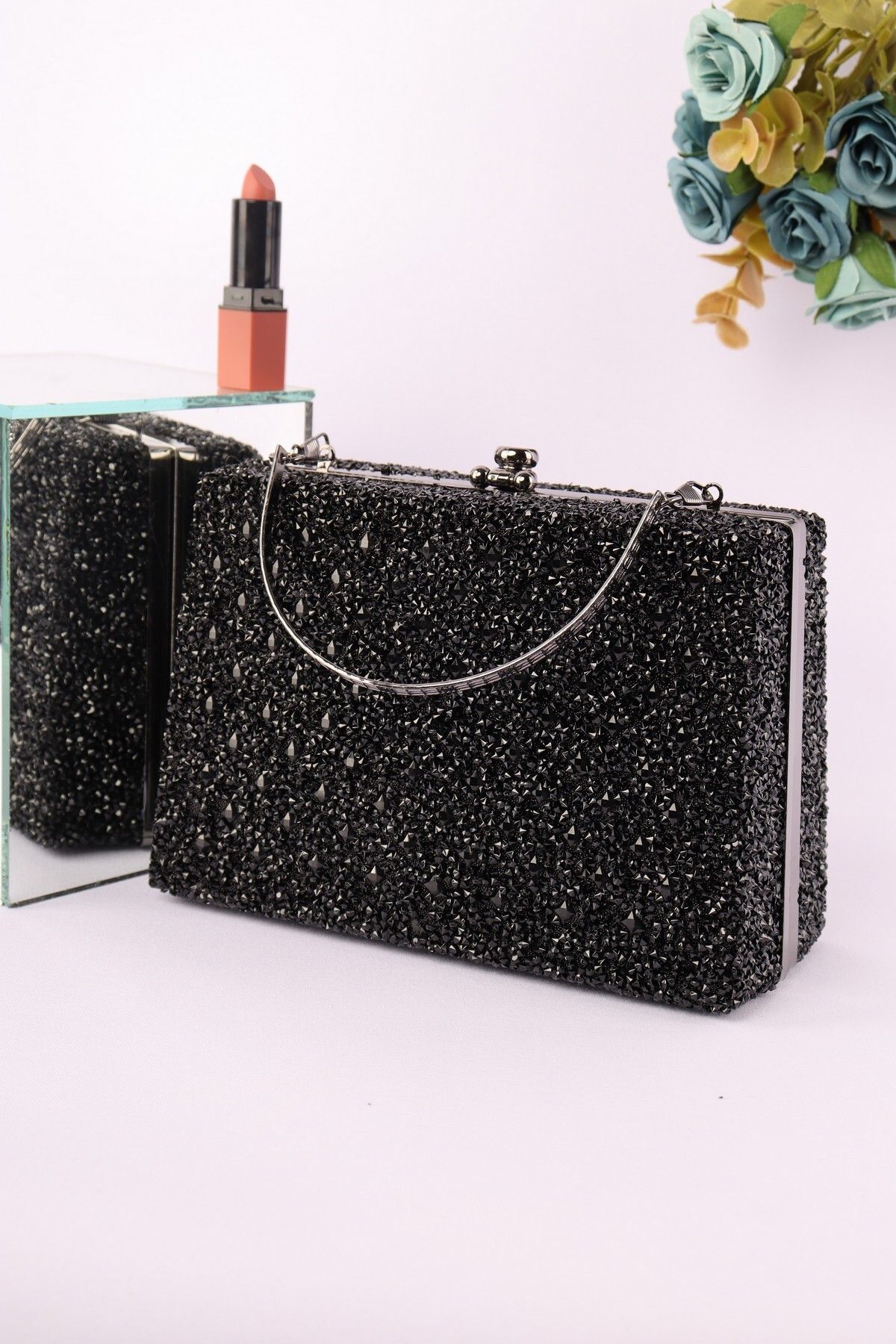weem bag 701 KARE TAŞLI ÇİFT METAL SAPLI