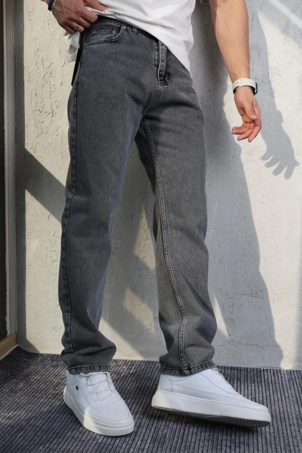 thesunfyre Erkek Baggy Kalıp Kot Jean Bol Kesim Pantolon