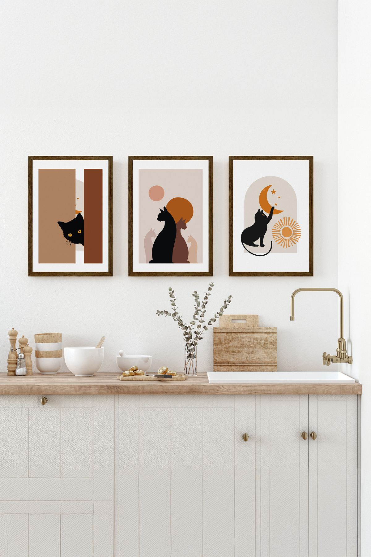 artflow 3 Parça Çerçeve Görünümlü Mdf Tablo Seti