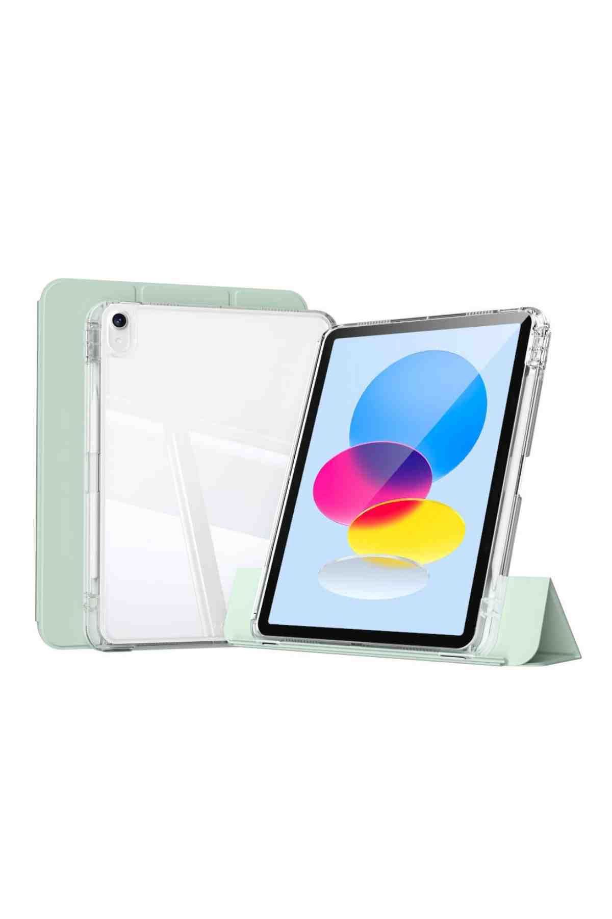Fuchsia iPad 11. Nesil Uyumlu A16 2025 Airbagli Manyetik Ayrılabilen Fuchsia Sliding Tablet Kılıfı