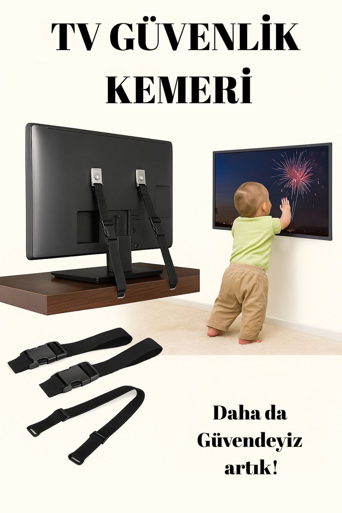 Kelepir Fırsatlar LCD LED TV Güvenlik Kemeri - Çocuk ve Bebek Koruma Askısı