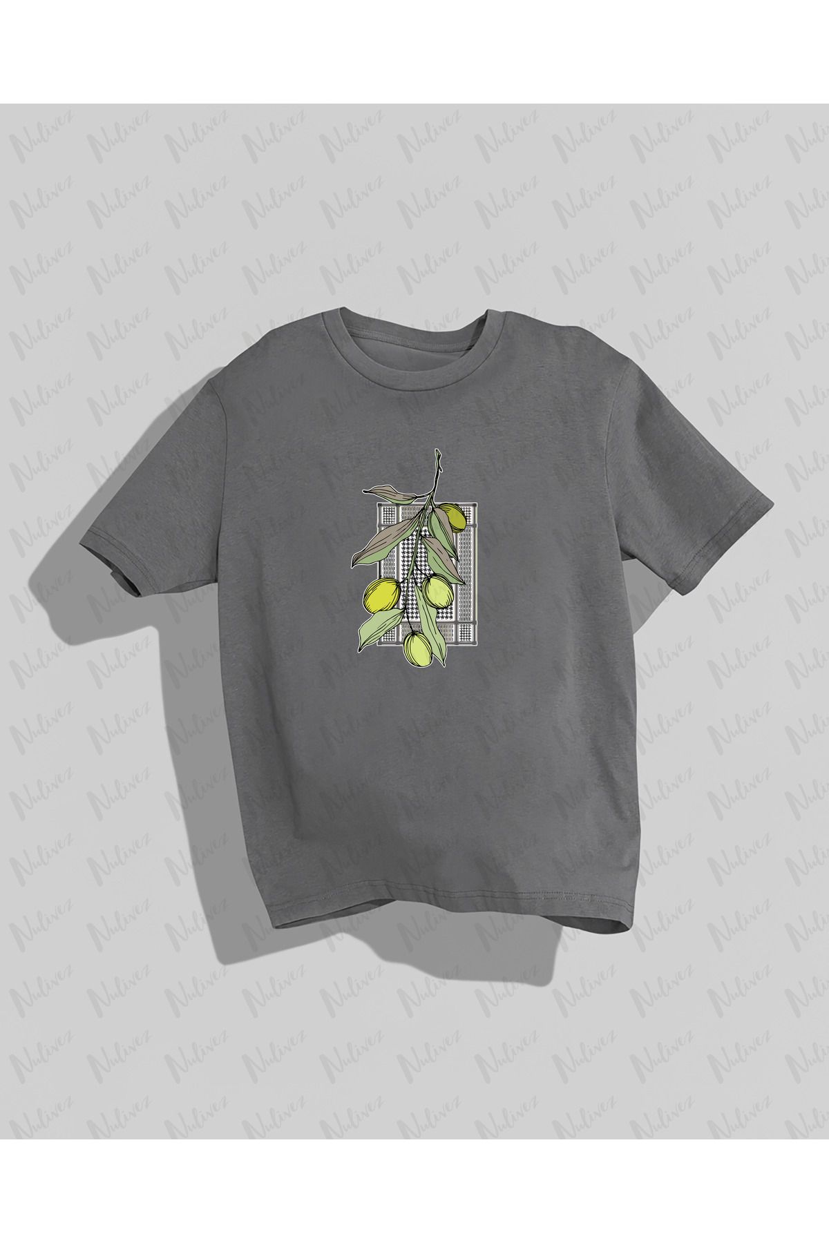 Nulivez Filistin Tasarımı Baskılı Yüksek Kalite Kompakt Unisex Oversize T-Shirt