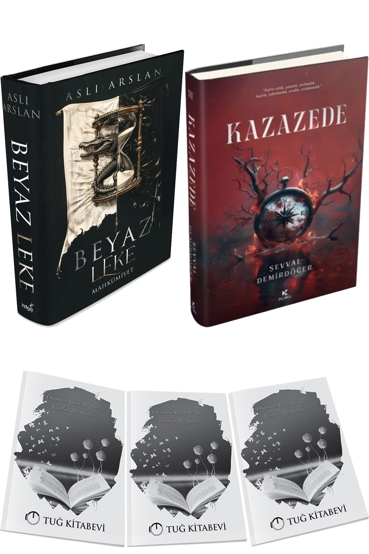 İndigo Kitap Beyaz Leke Mahkumiyet Ciltli ve Kazazede 3 Ciltli + Hediyeli