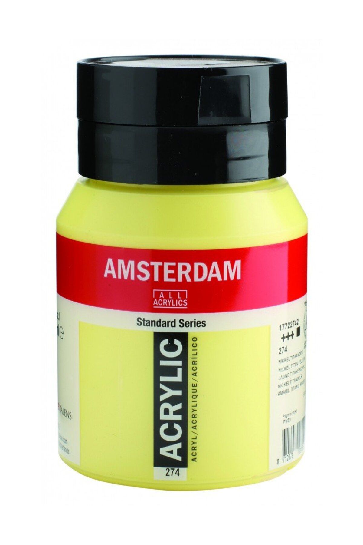 Talens Amsterdam Akrilik Boya Standart Series 500ml 274 Nickel Titanium Yellow
