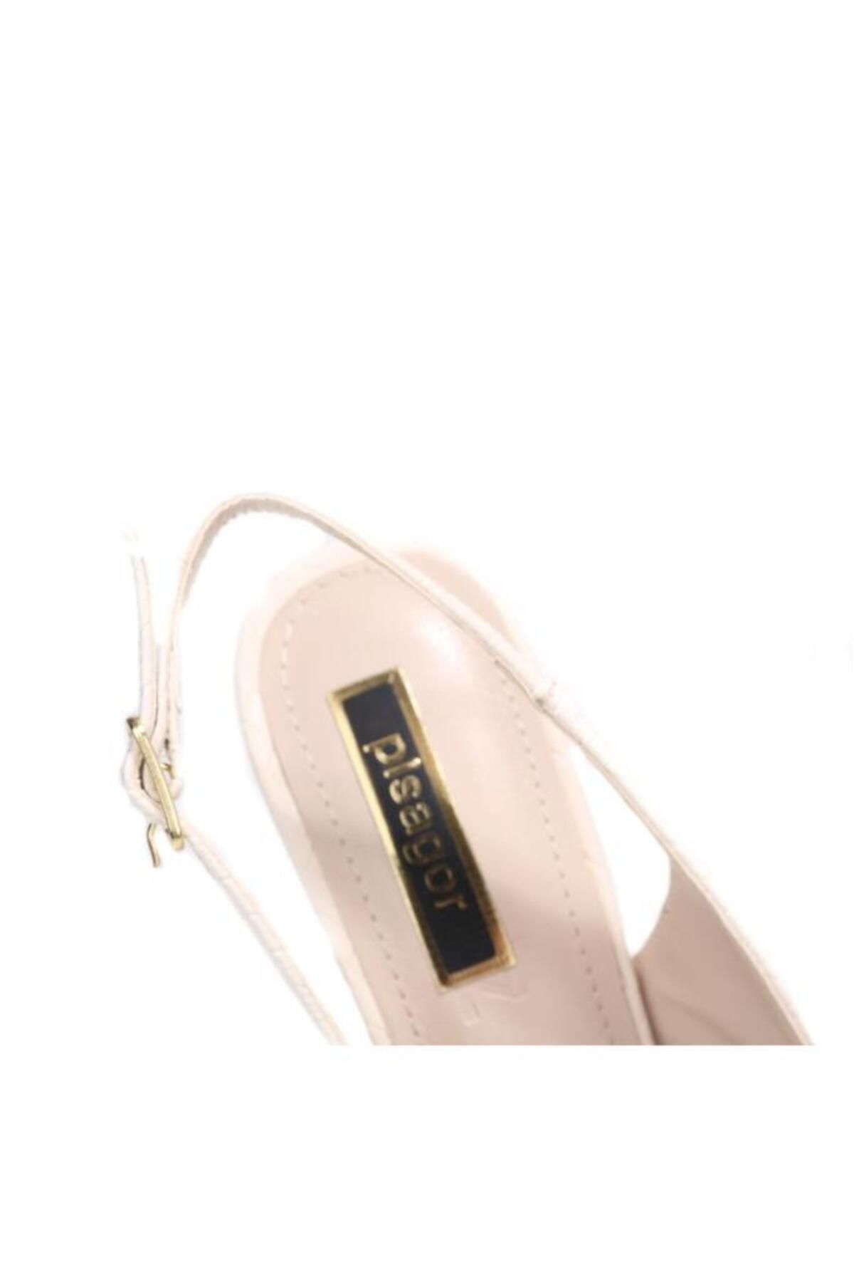 PİSAGOR Pisagor Ps-32650 8,5 Cm Topuklu Kadın Arkası Açık Stiletto Ayakkabı