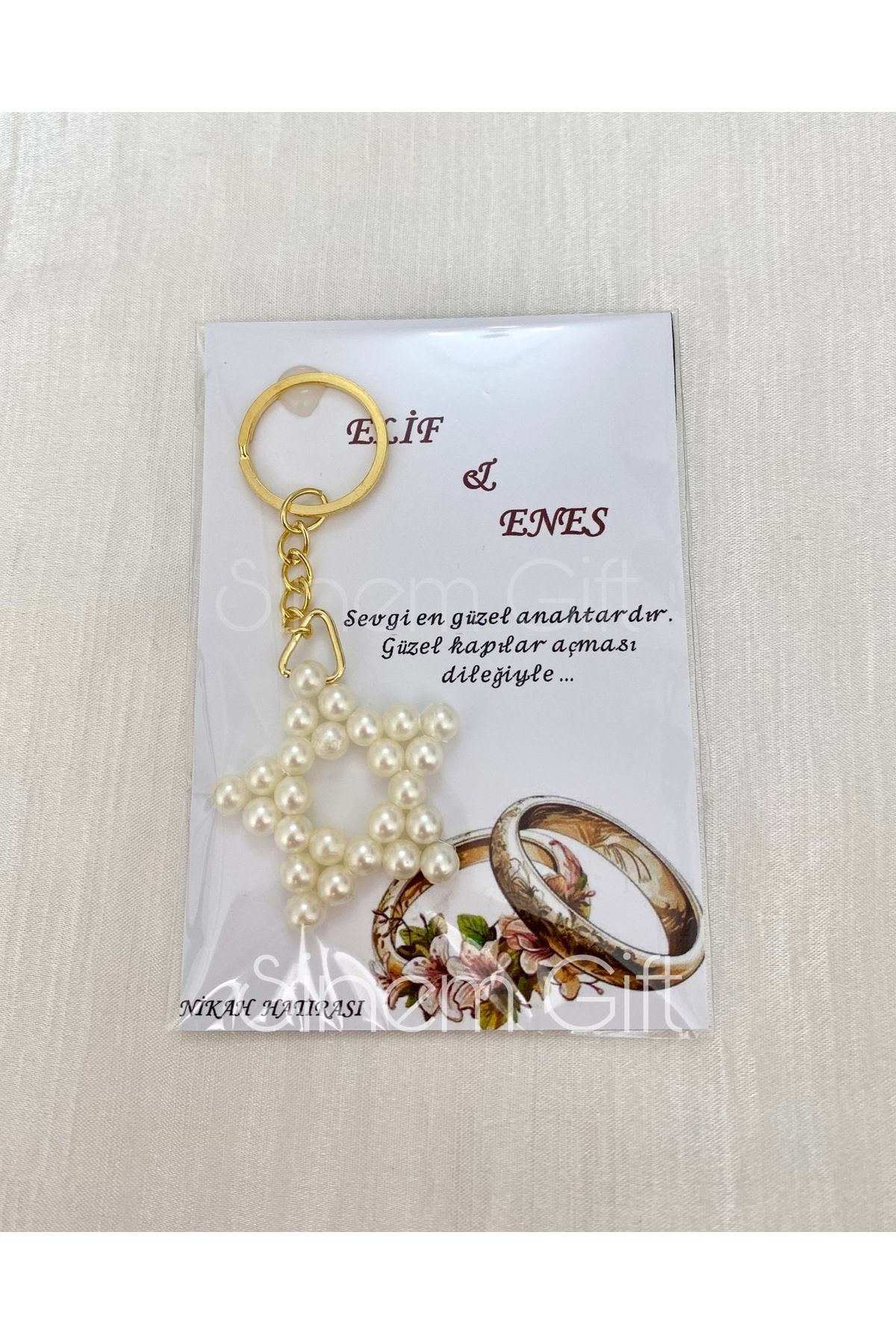 Sinem Gift 20 Adet Yıldız Anahtarlık Düğün Nikah Nişan Söz Hediyelik