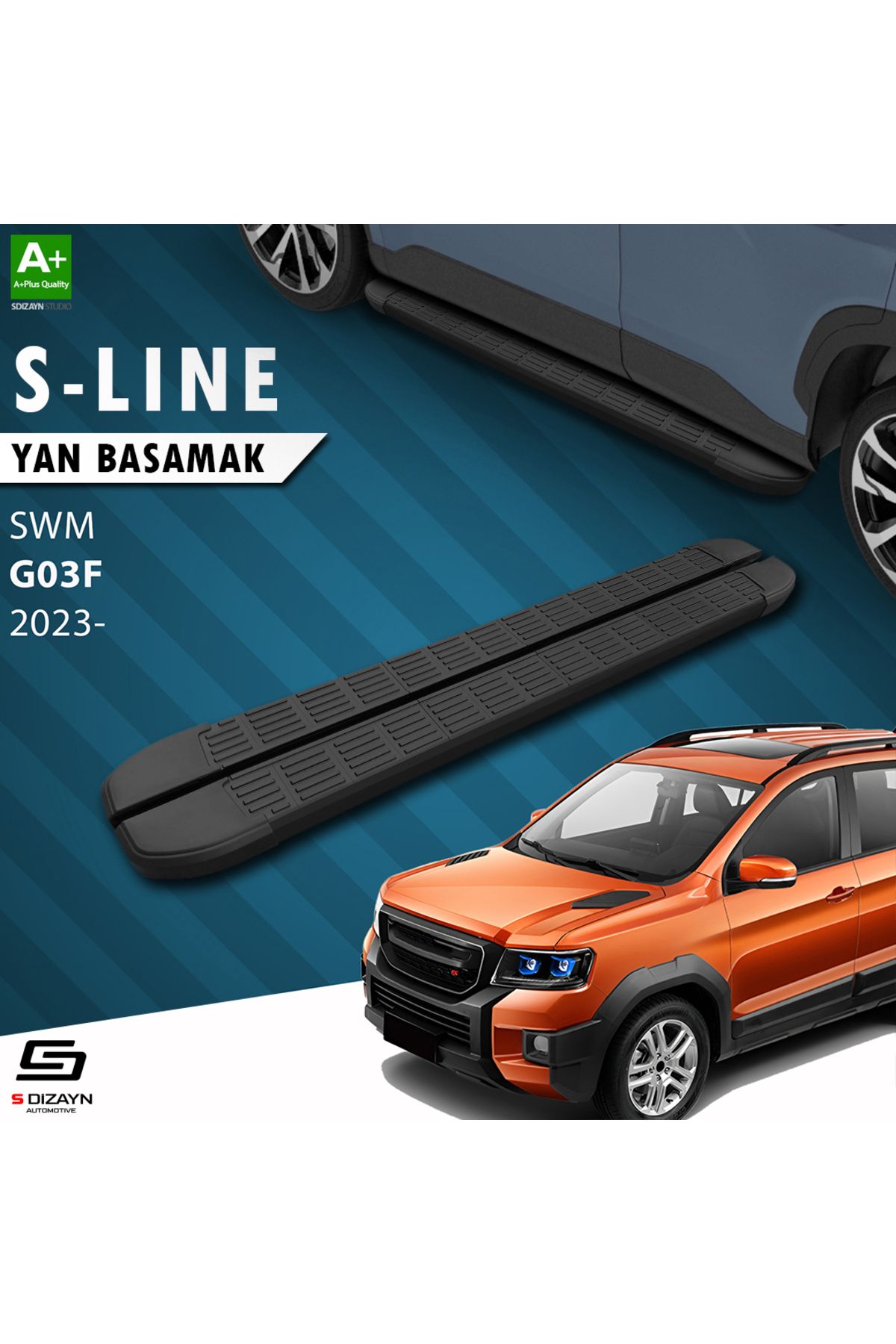 Life Tuning S-Dizayn SWM G03F S-Line Siyah Yan Basamak 193 Cm 2023 Üzeri A+ Kalite