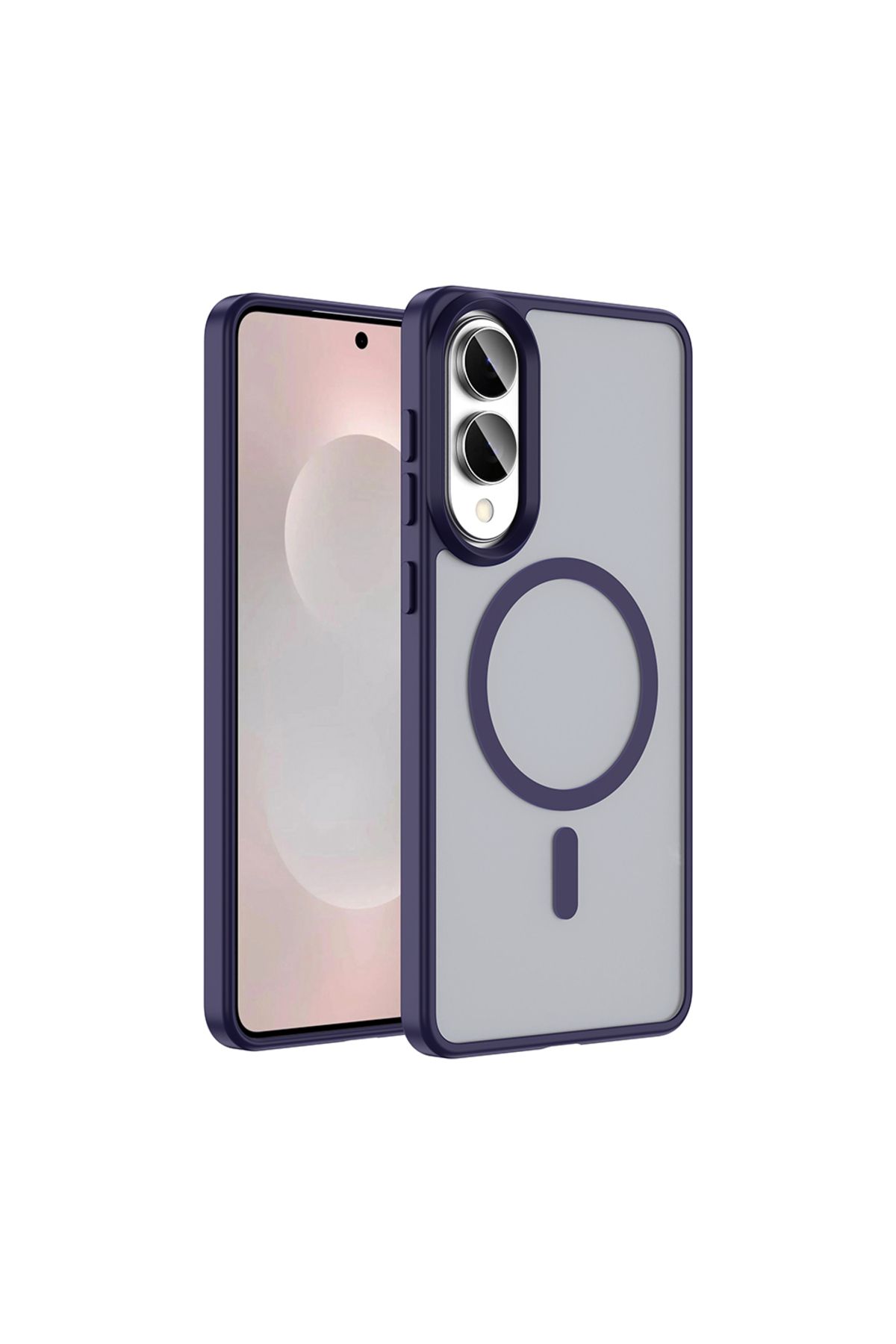 Nezih Case Samsung Galaxy S25 Edge Uyumlu Kamera Çıkıntılı Magsafeli Metal Tuşlu Yumuşak Mat Kapak Kılıf