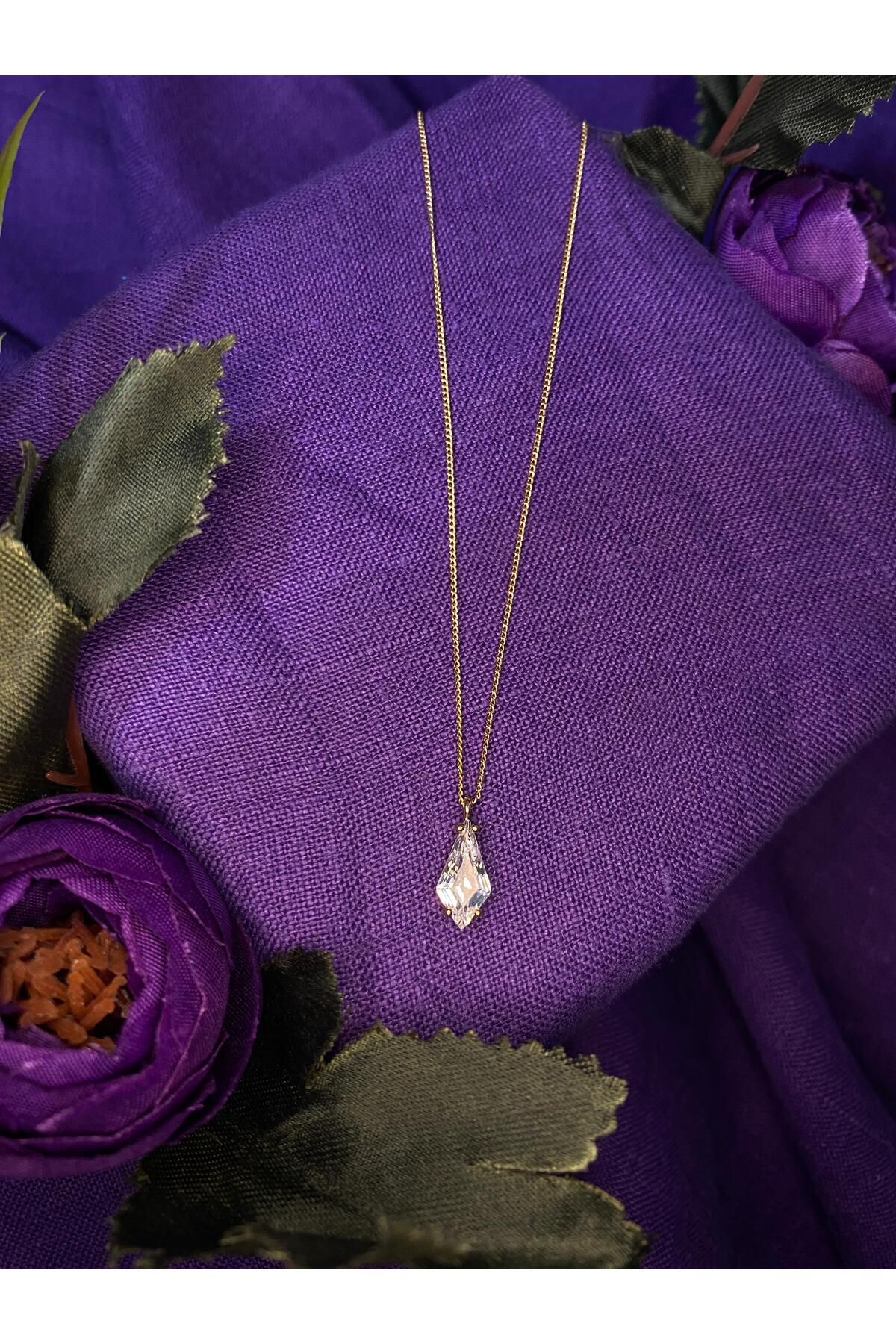 BYBAL Rose Gold Su Damlası Paslanmaz Çelik Kolye
