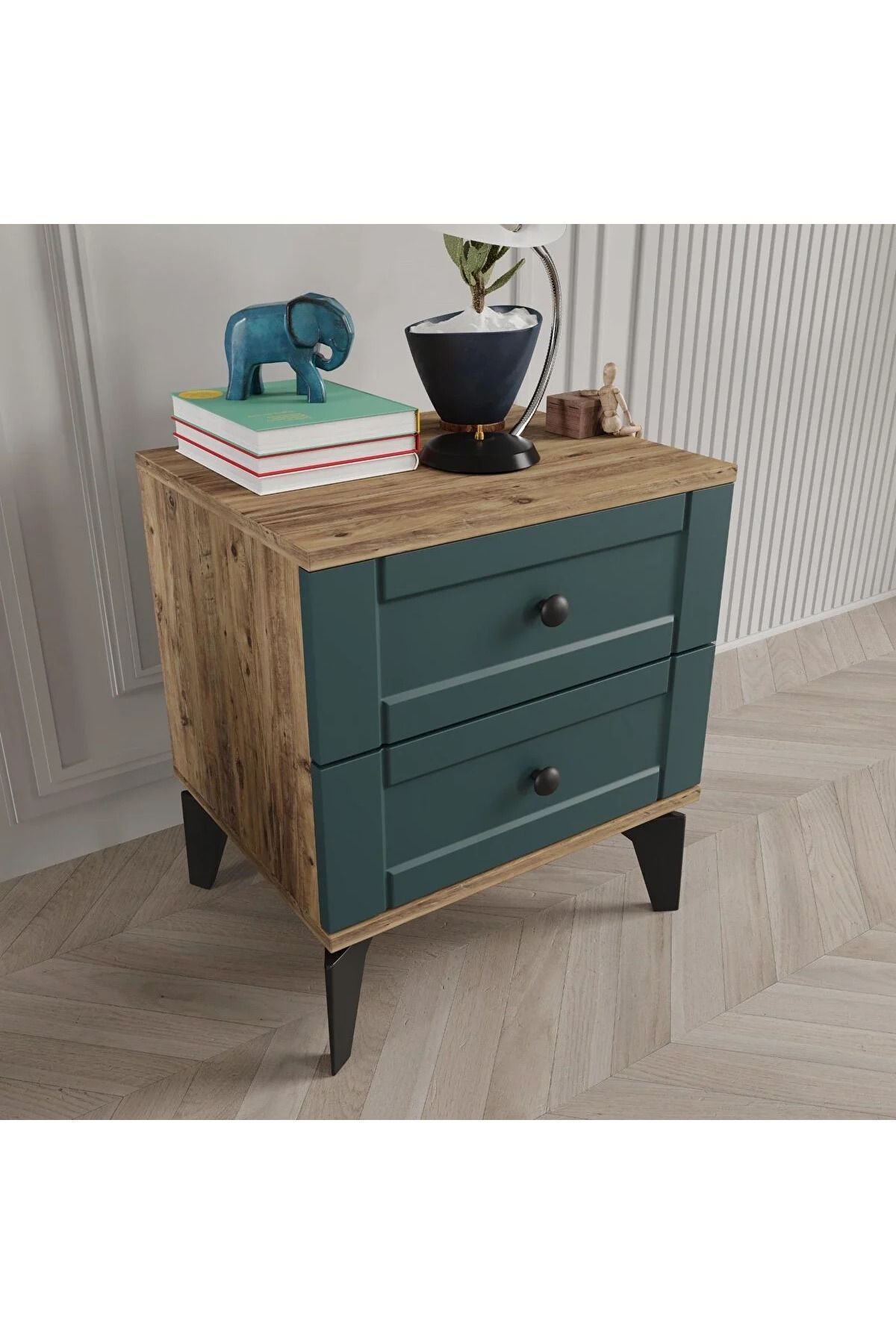 MOBİL VİA Dali Yeşil Komodin Tamamı Mdf