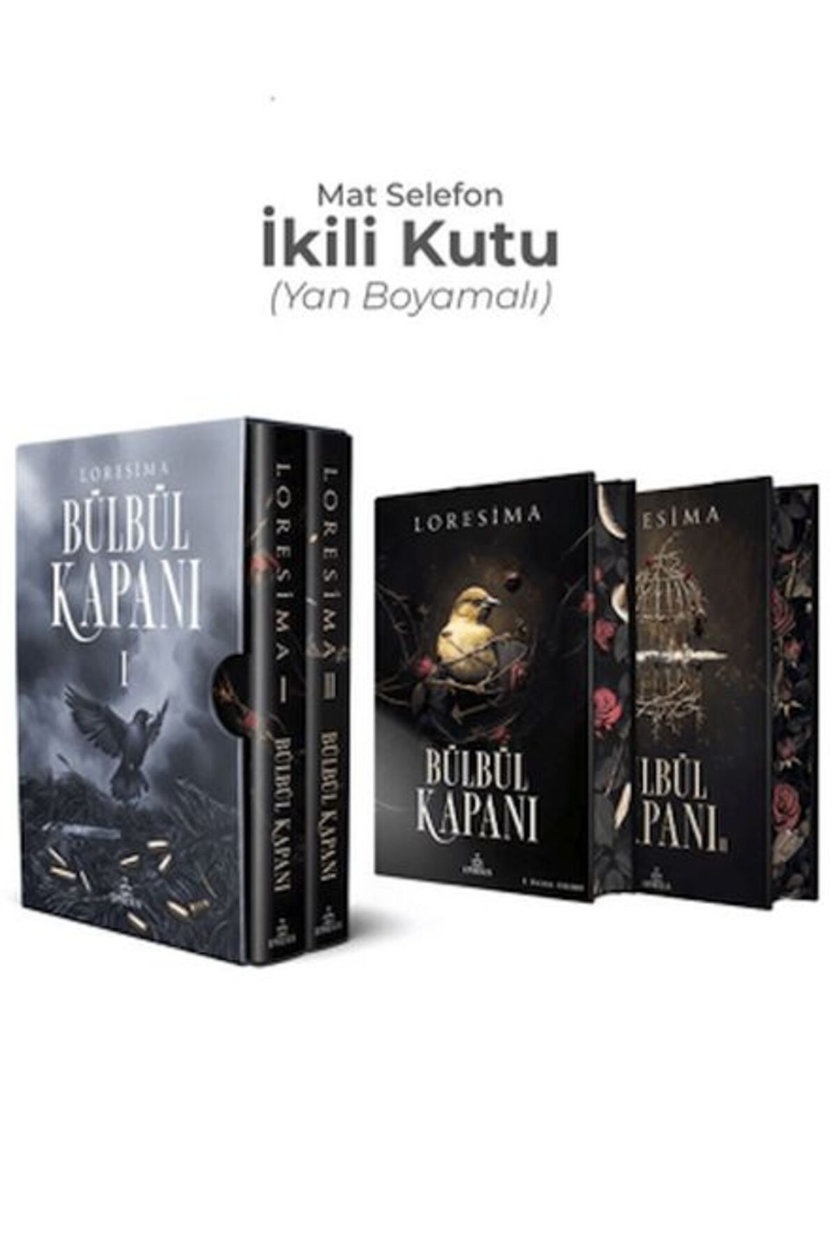 Karma Kitaplar Bülbül Kapanı İkili Kutu - Yan Boyamalı