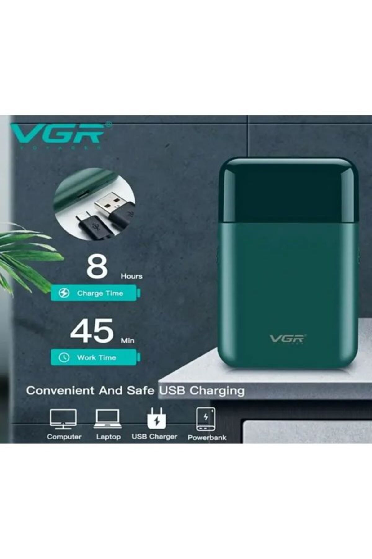 Juston V-390 Sıfır günlük Sakal ve Yanak Usb Şarjlı Traş Makinesi