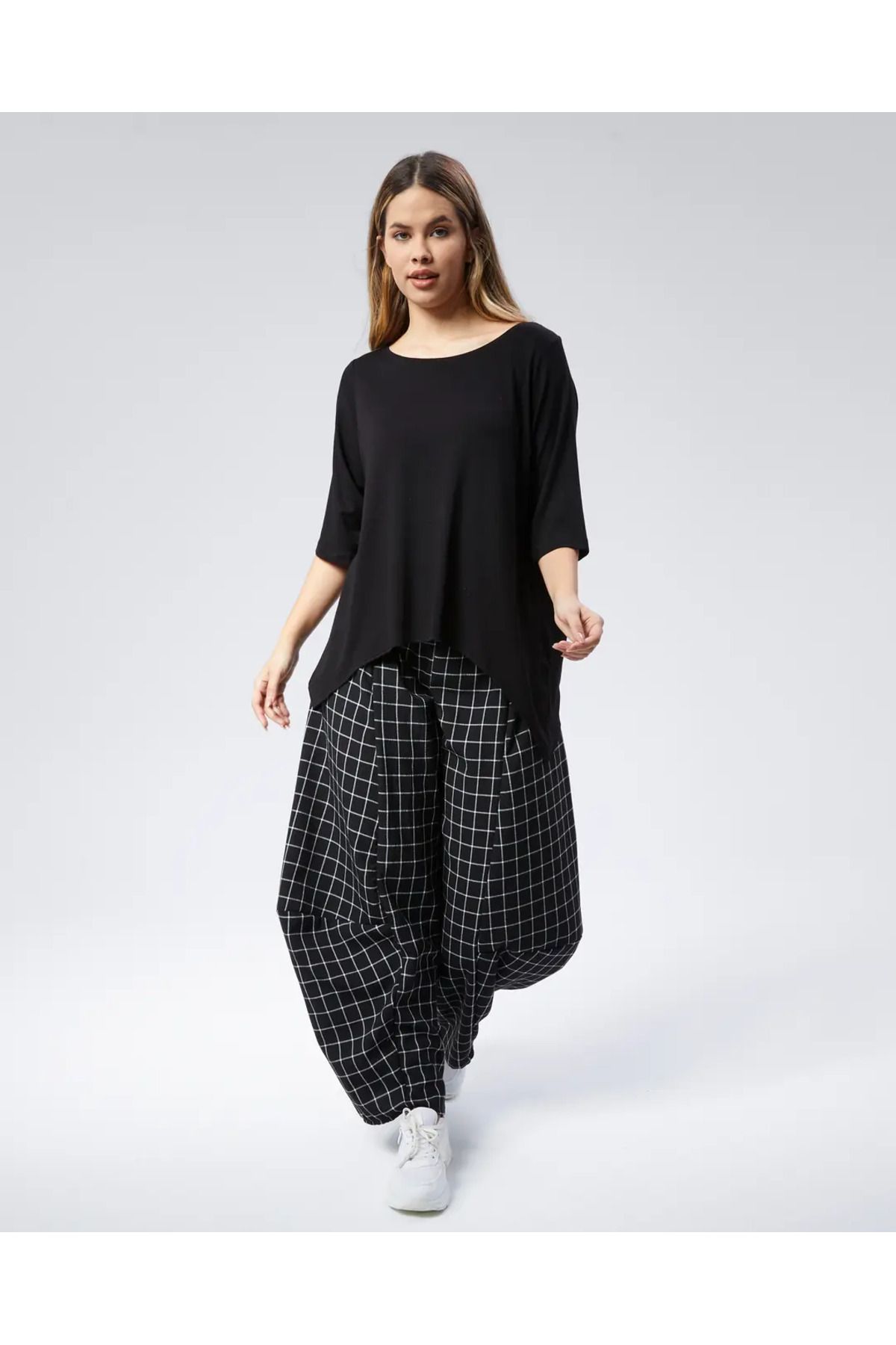 Butik Ayseba BUTİK AYSEBA KADIN KULAKLI ŞALVAR PANTOLON