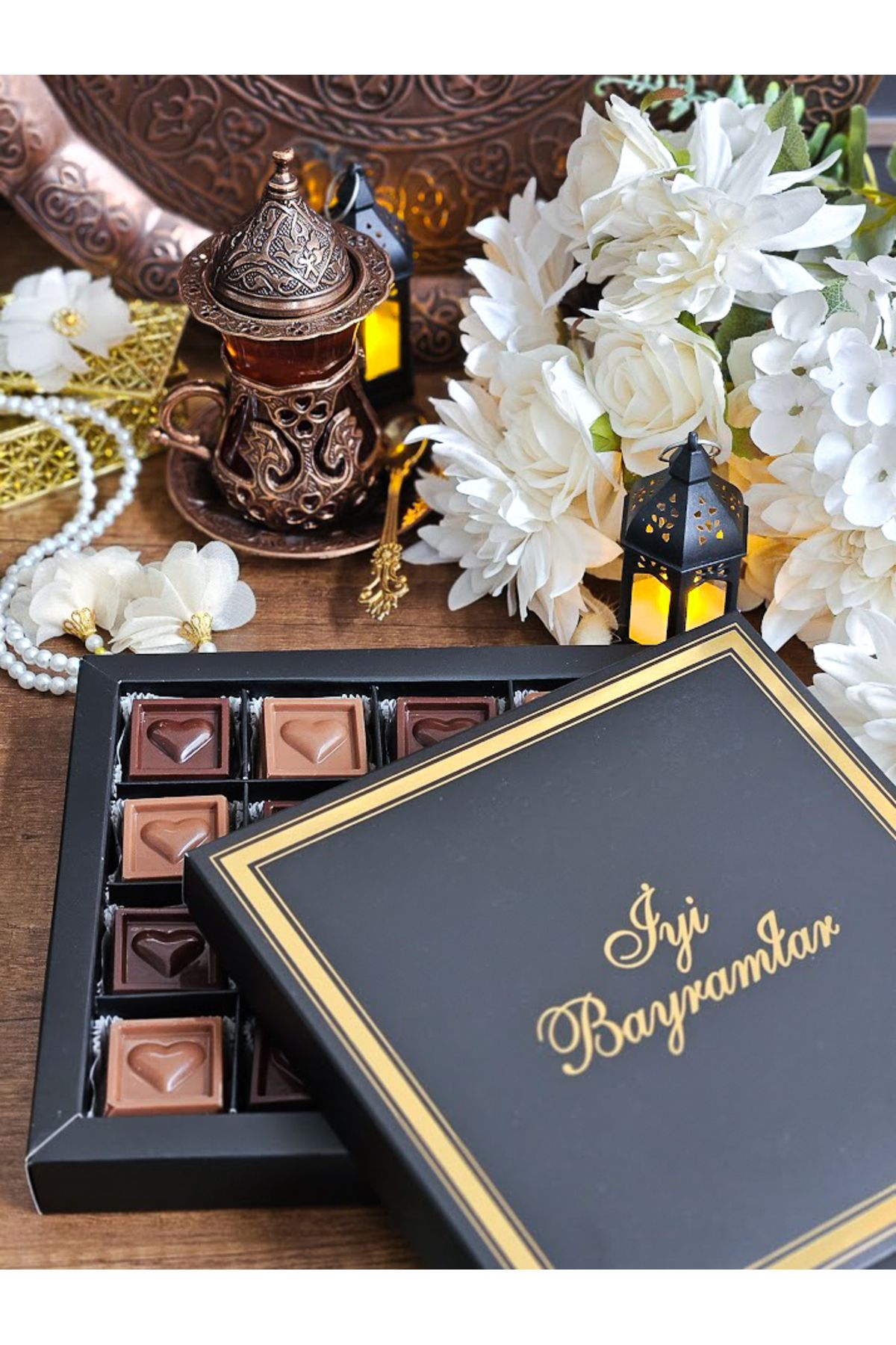 ksana choco El Yapımı Kalp Şeklinde Madlen Çikolata Seti 72 li Hediyelik Butik Çikolata