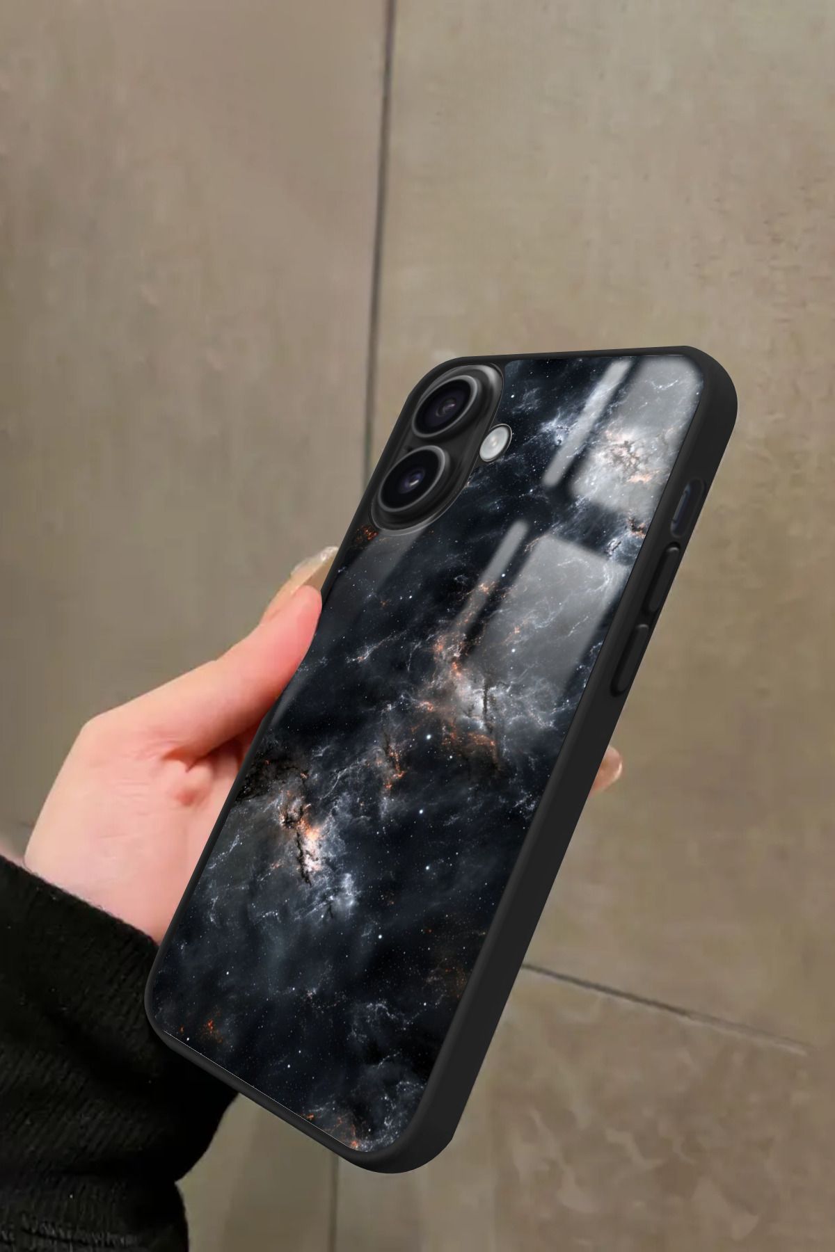 Snacase iPhone 16 Plus Uyumlu Soyut Sanat Tasarımlı Glossy Premium Kılıf