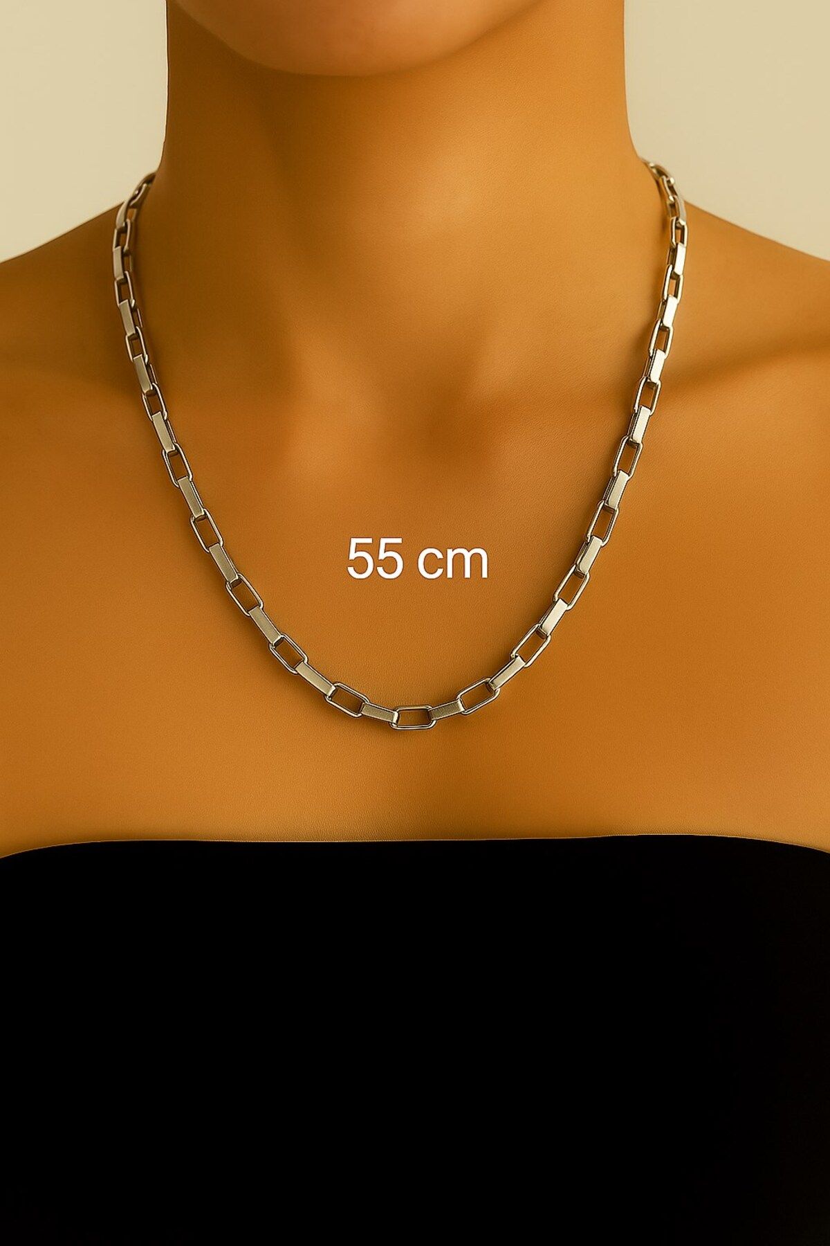 X-Lady Accessories Gümüş Renk Cubixs Küp Model Zincir Unisex Çelik Kolye - 3343