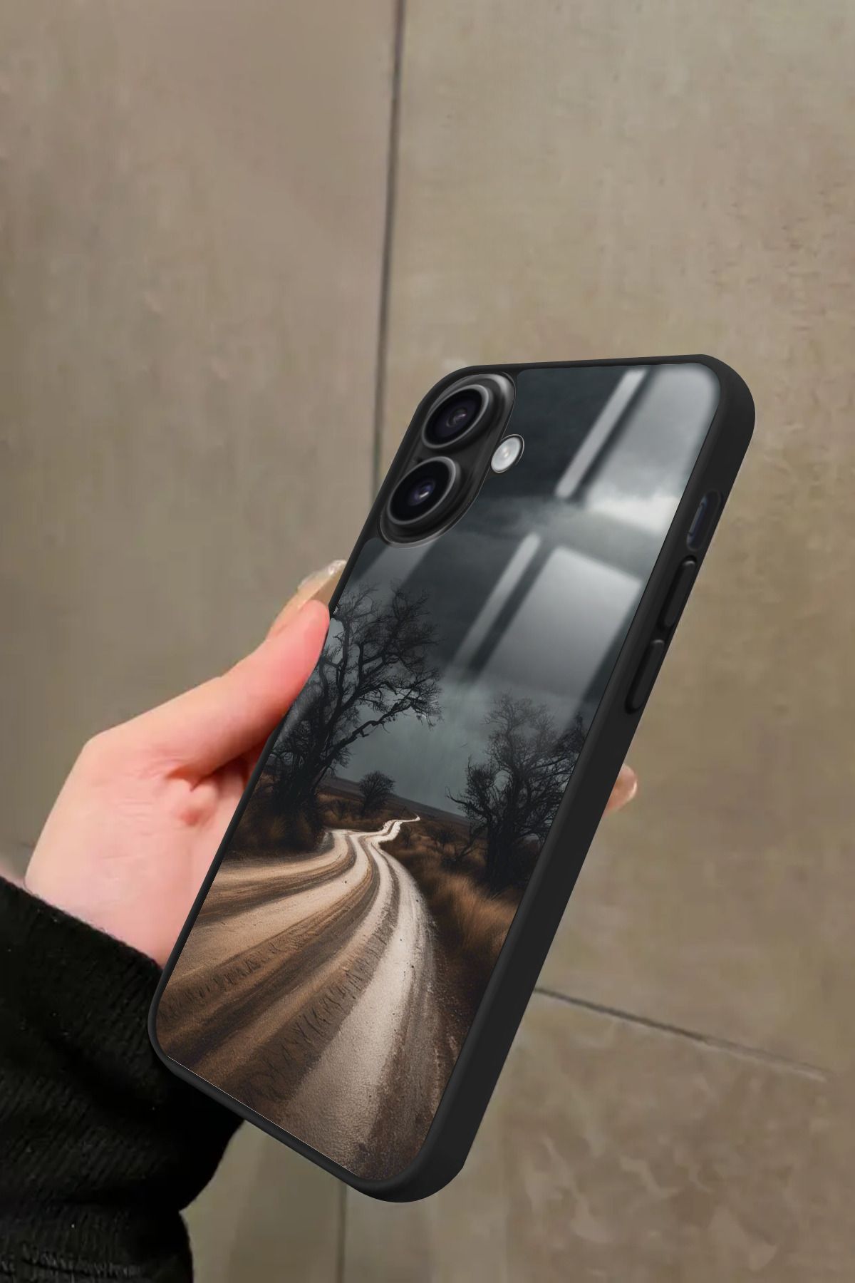 Snacase iPhone 16 Plus Uyumlu Yol Tasarımlı Glossy Premium Kılıf