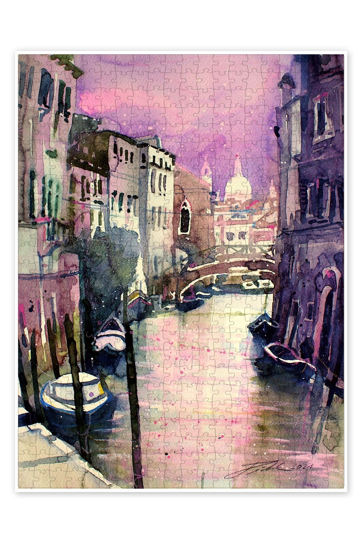Jeronkarji Venedig, Rio dei Mori 500 Parça Puzzle Yapboz Şehir Manzara Temalı Hobilik