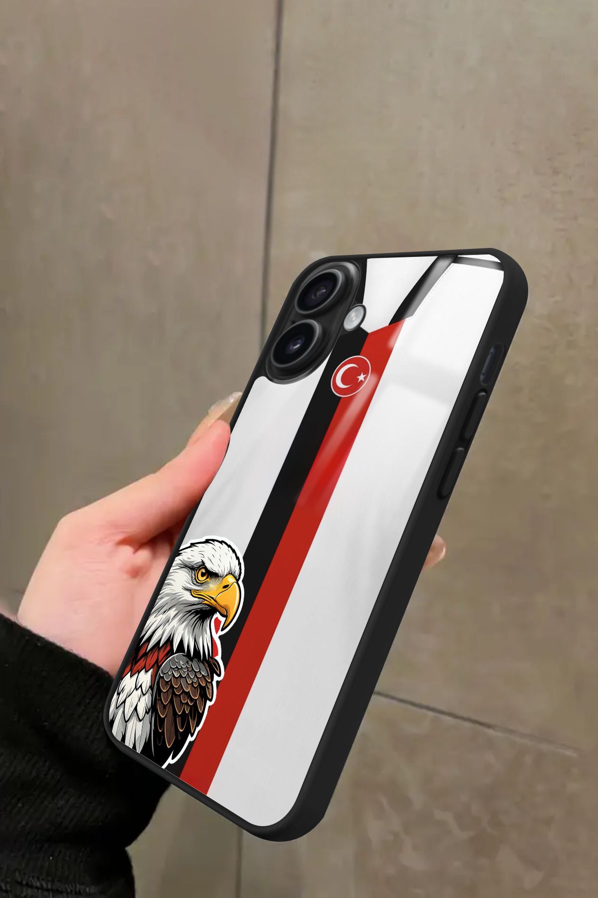 Snacase iPhone 16 Uyumlu Kartal Tasarımlı Glossy Premium Kılıf