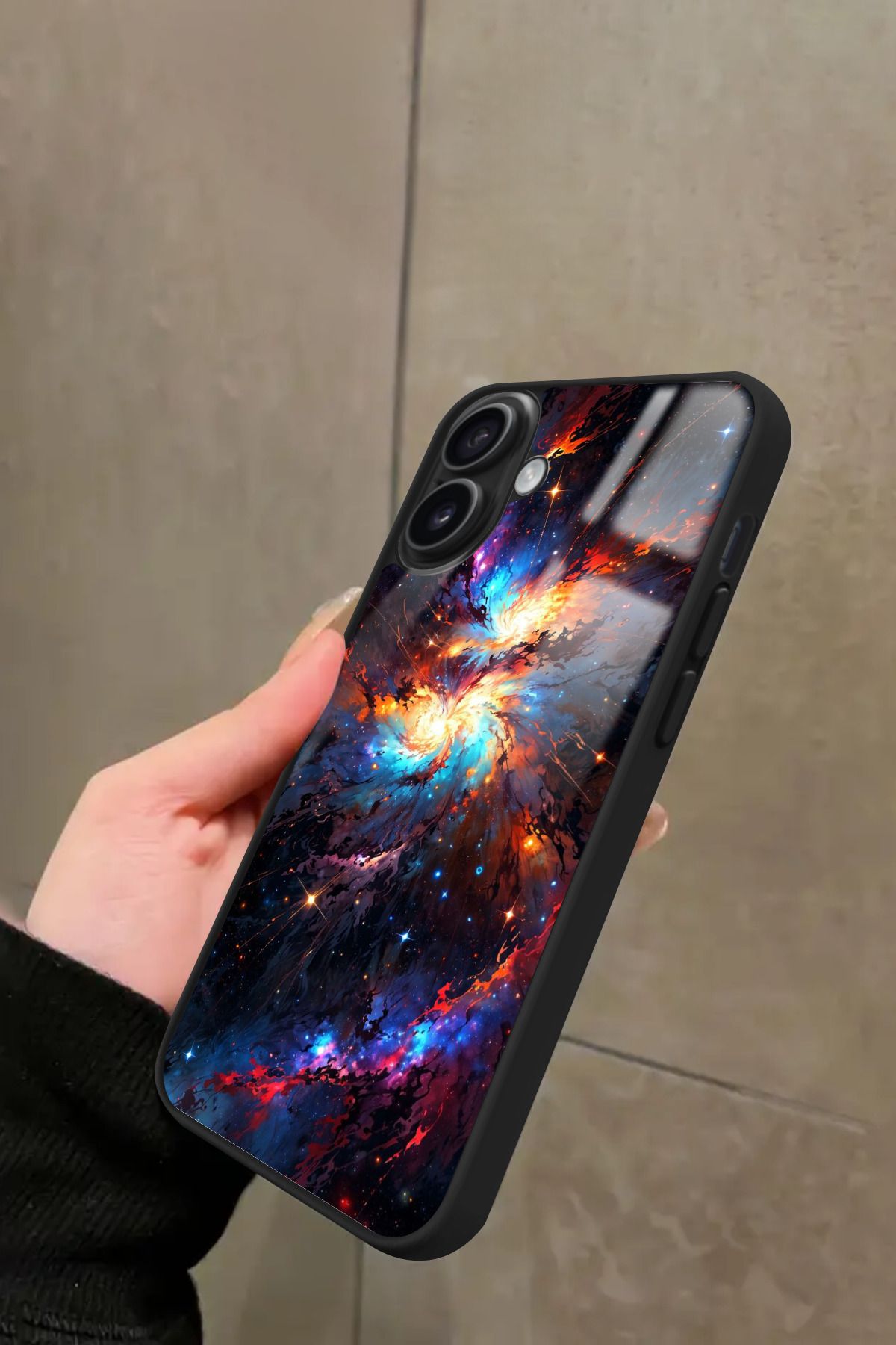 Snacase iPhone 16 Uyumlu Soyut Sanat Tasarımlı Glossy Premium Kılıf