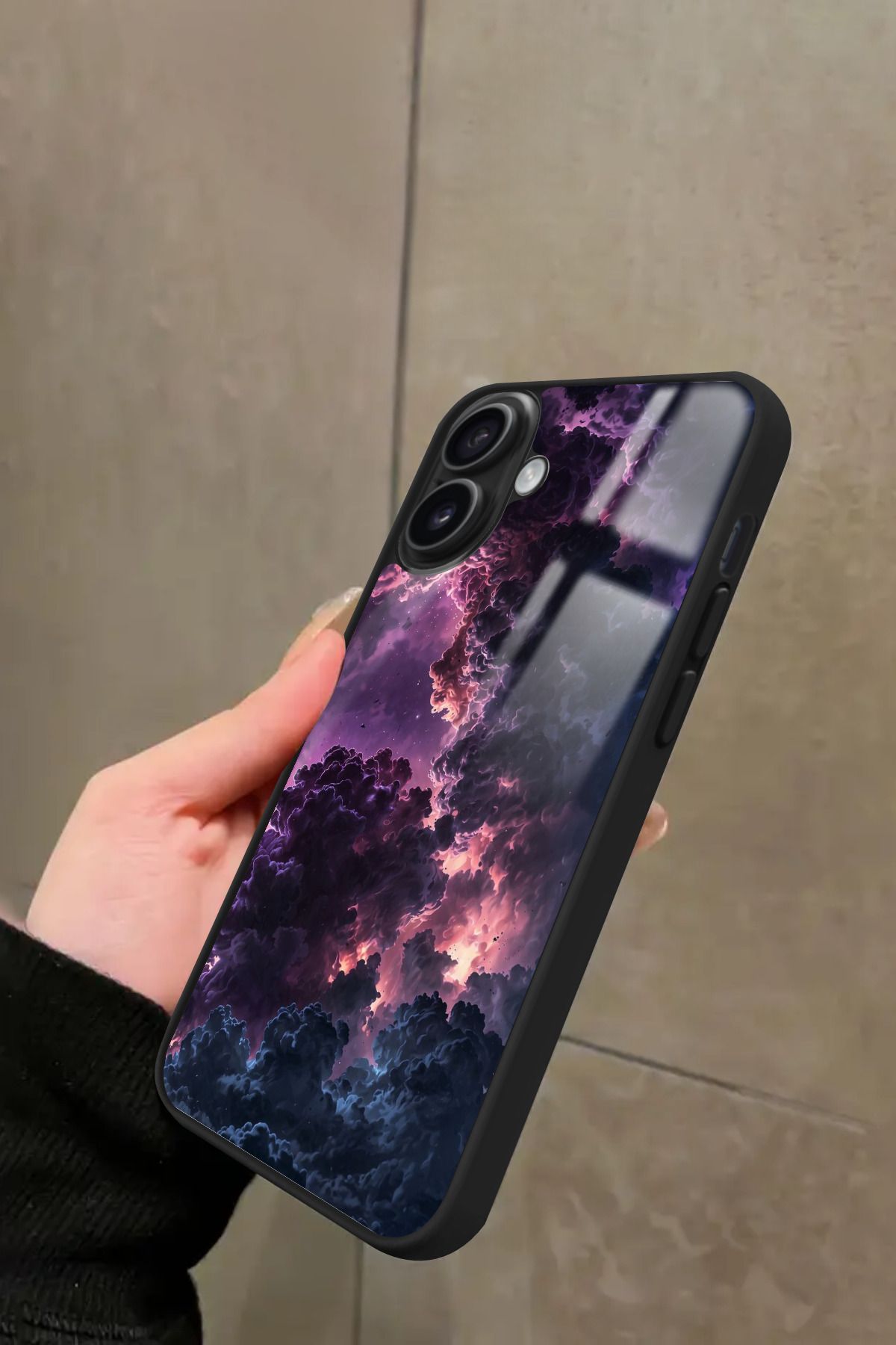 Snacase iPhone 16 Plus Uyumlu Soyut Sanat Tasarımlı Glossy Premium Kılıf