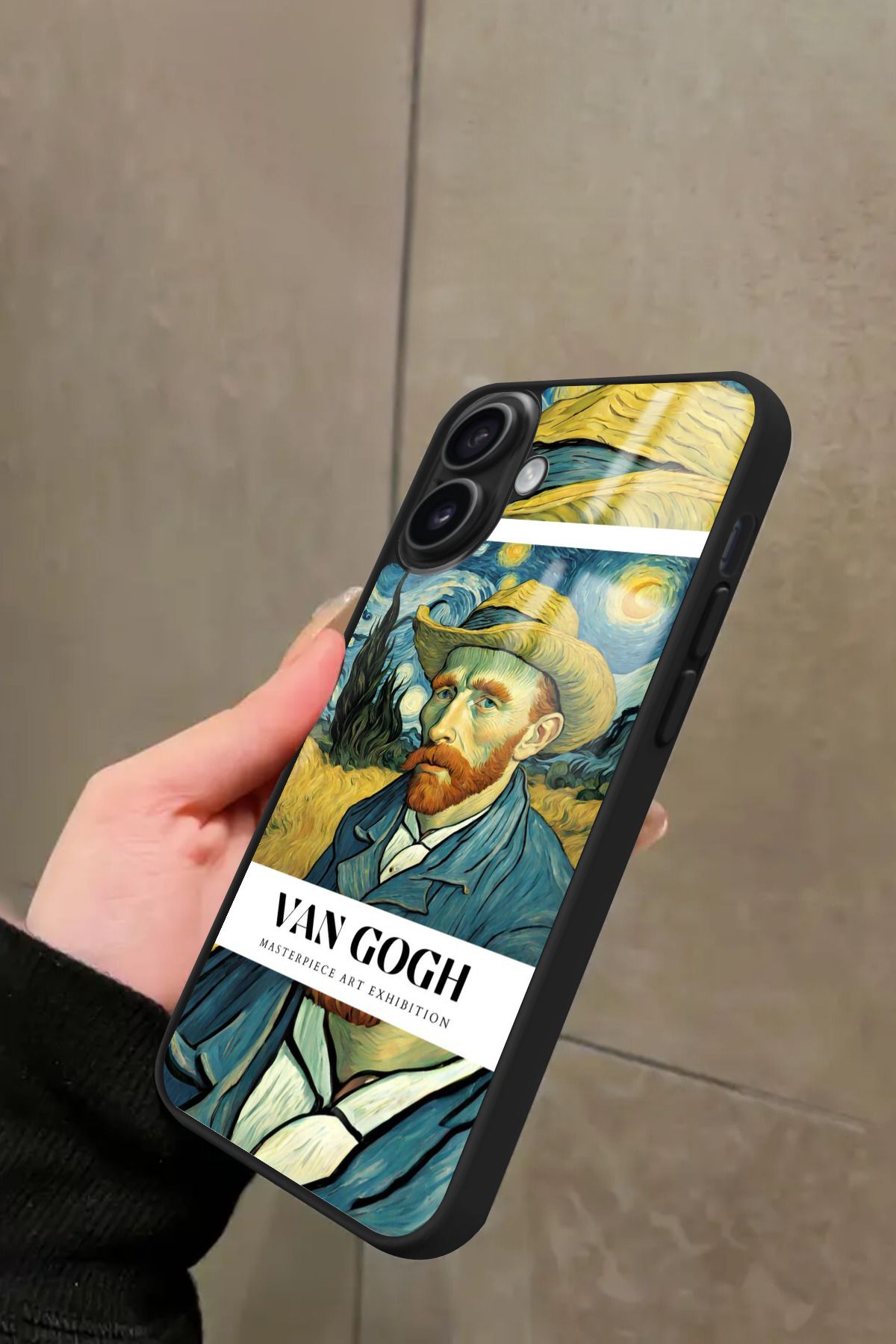 Snacase iPhone 16 Uyumlu Van Gogh Tasarımlı Glossy Premium Kılıf