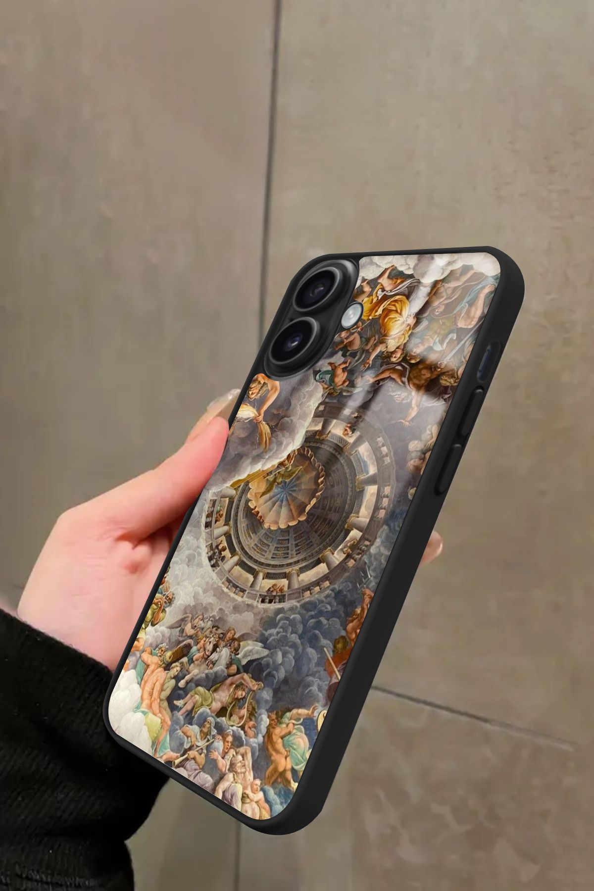 Snacase iPhone 16 Uyumlu Rönesans Tasarımlı Glossy Premium Kılıf