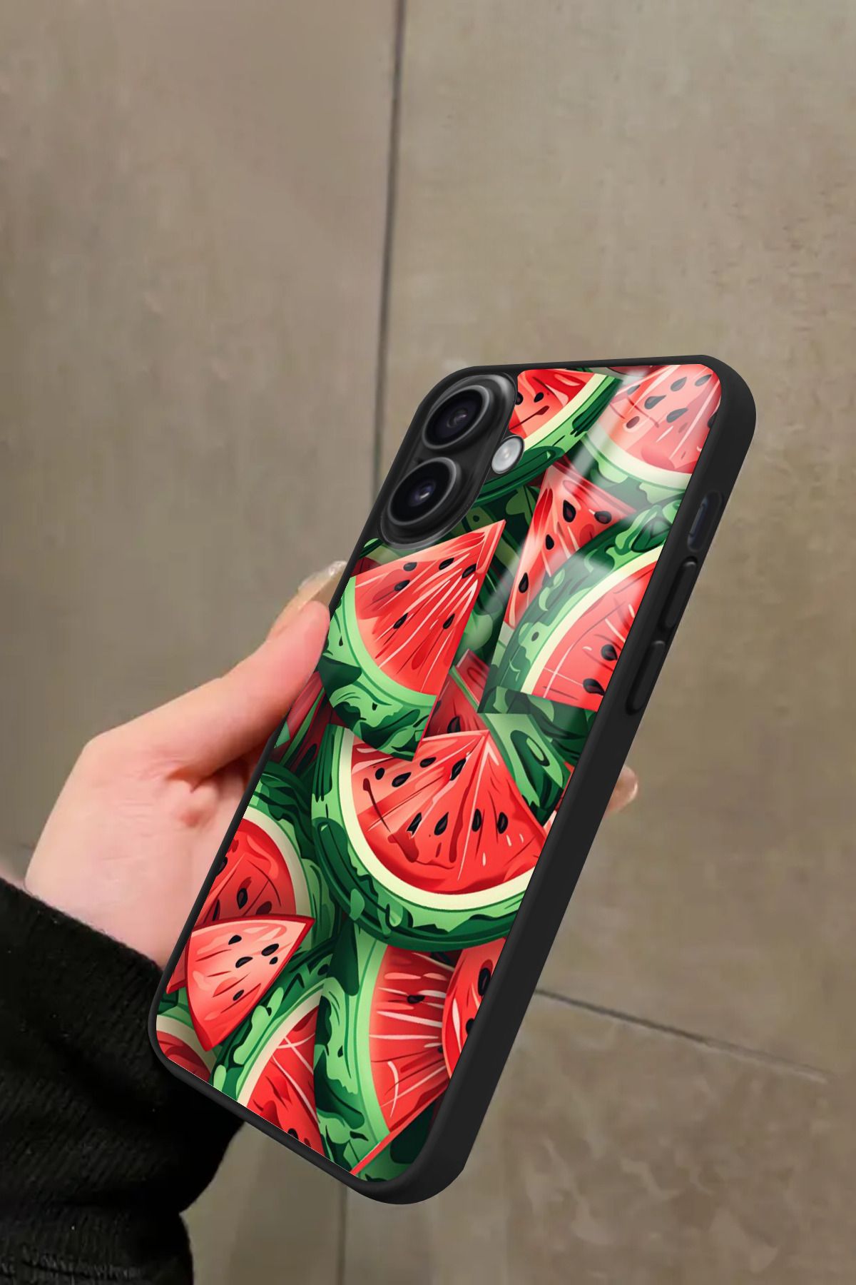 Snacase iPhone 16 Uyumlu Karpuz Tasarımlı Glossy Premium Kılıf