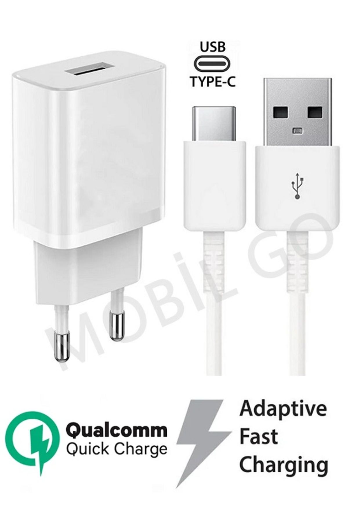 MOBİL GO Samsung Galaxy A50/A51/A52 /A53/A54/A55 Uyumlu Type-c Hızlı Şarj Aleti
