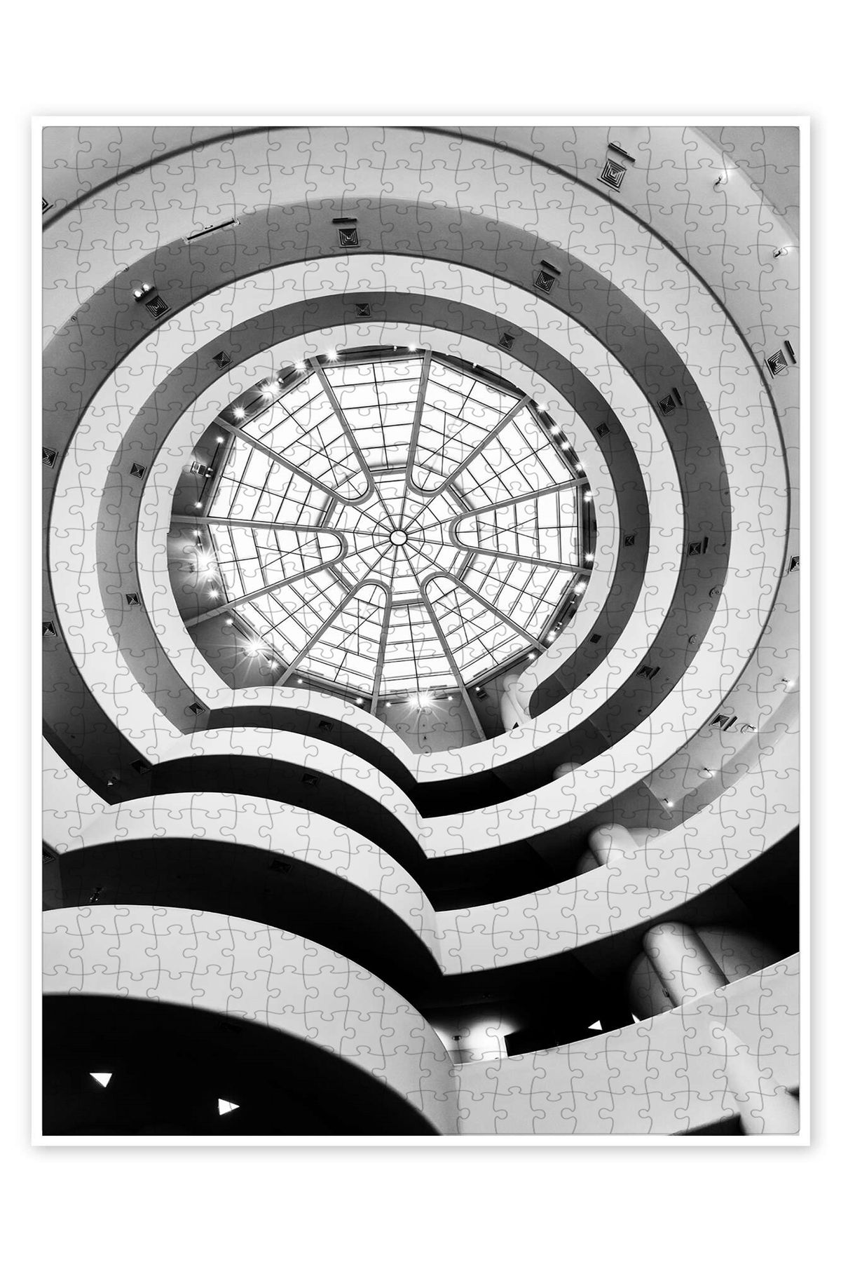 Jeronkarji Guggenheim Müzesi, New York 500 Parça Puzzle Yapboz Şehir Manzara Temalı Hobilik
