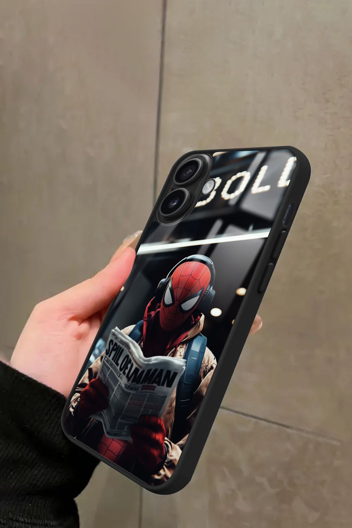 Snacase iPhone 16 Uyumlu Örümcek Adam Tasarımlı Glossy Premium Kılıf