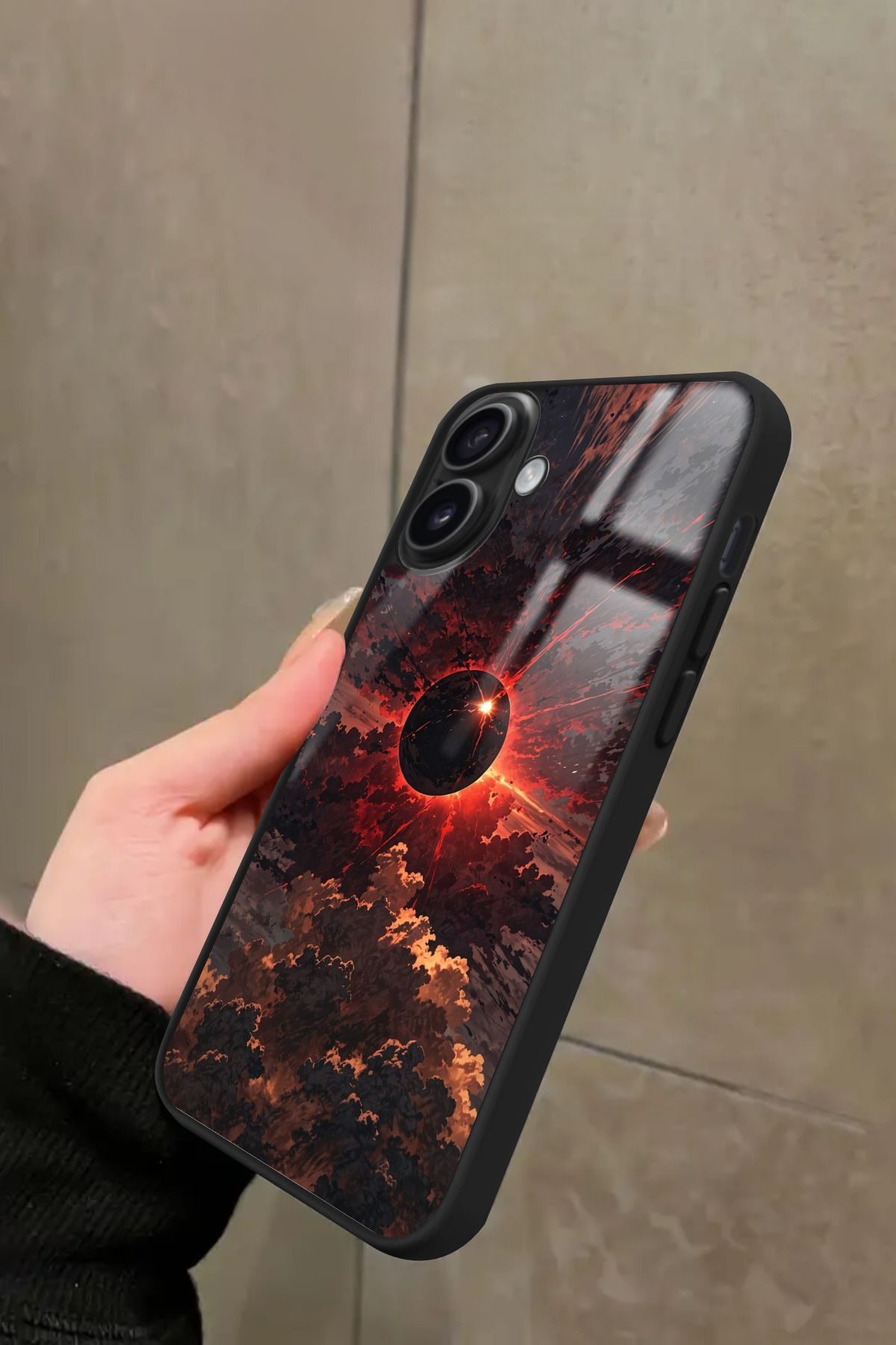 Snacase iPhone 16 Uyumlu Soyut Sanat Tasarımlı Glossy Premium Kılıf