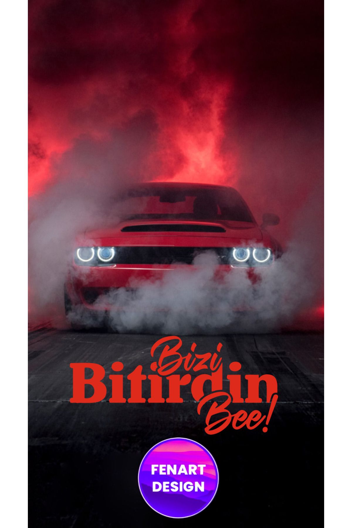 Nenya Bizi Bitirdin Bee! Yazı JDM Araba-Motosiklet Cam Etiket Sticker 20x10cm