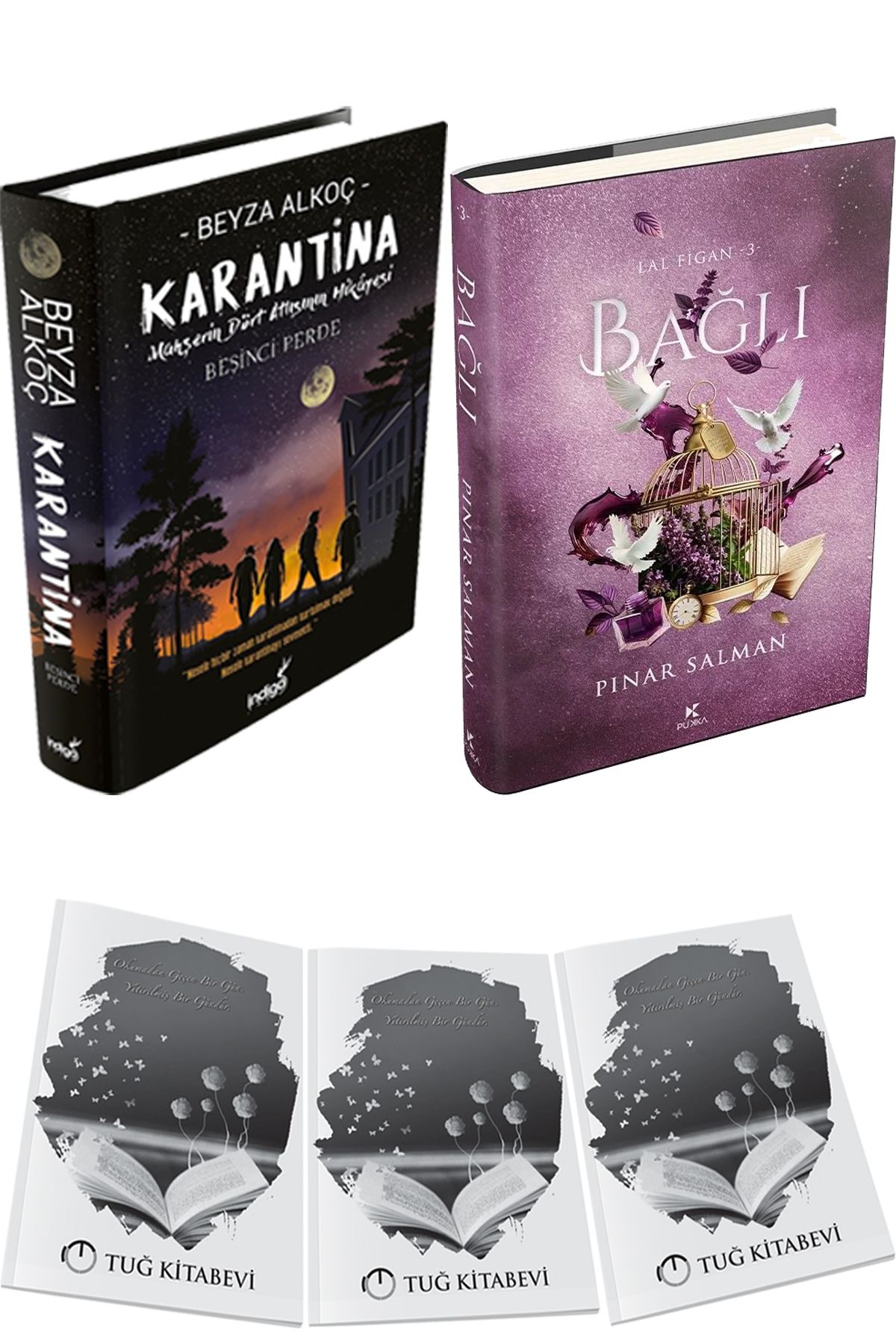 İndigo Kitap Karantina 5 Ciltli ve Lal Figan 3 Bağlı Ciltli + Hediyeli