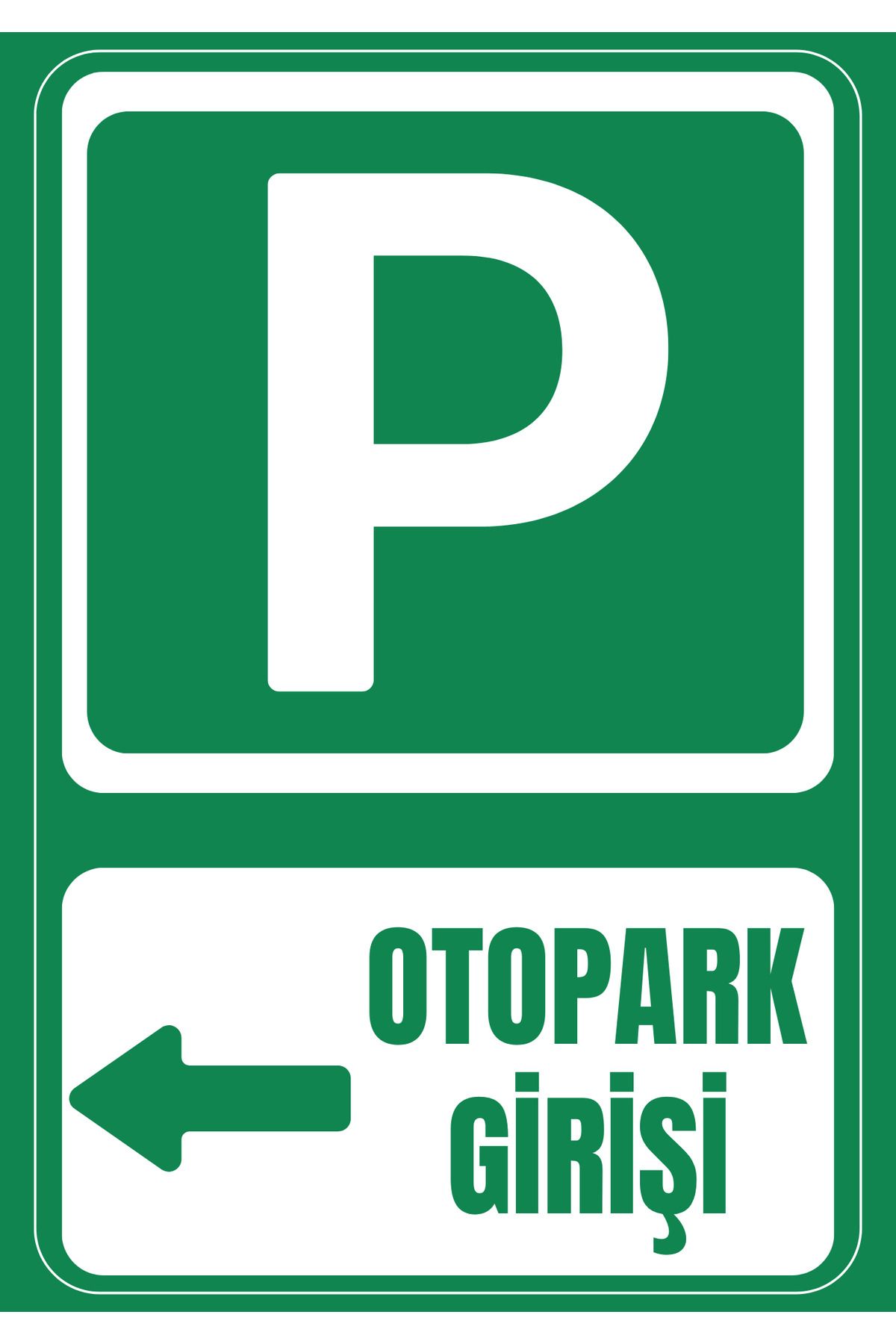 Girl Power 35 x 50 Otopark Girişi Sol Yön Folyo Baskı Sticker Uyarı Levhası