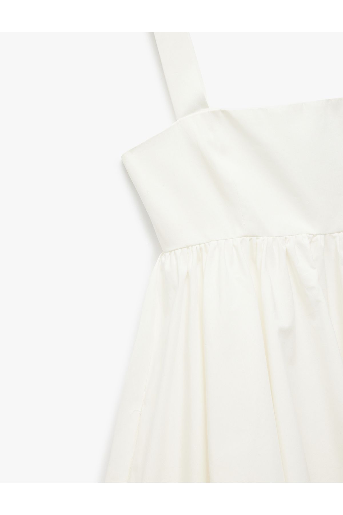 Koton-New Season Koton X Sibil Çetinkaya - Cotton Strap Mini Balloon Dress 3