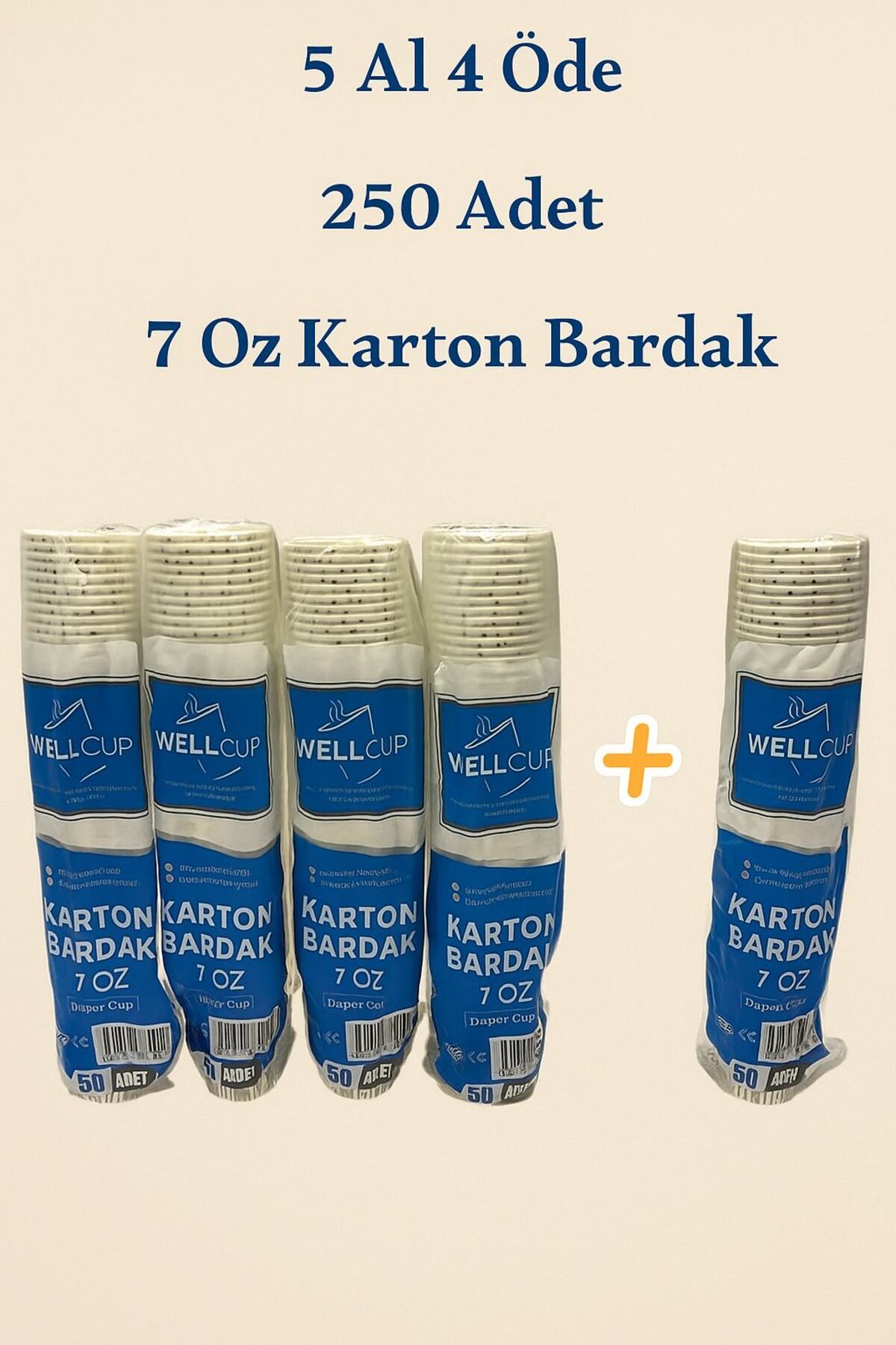 Bamino Karton Bardak 5 AL 4 ÖDE