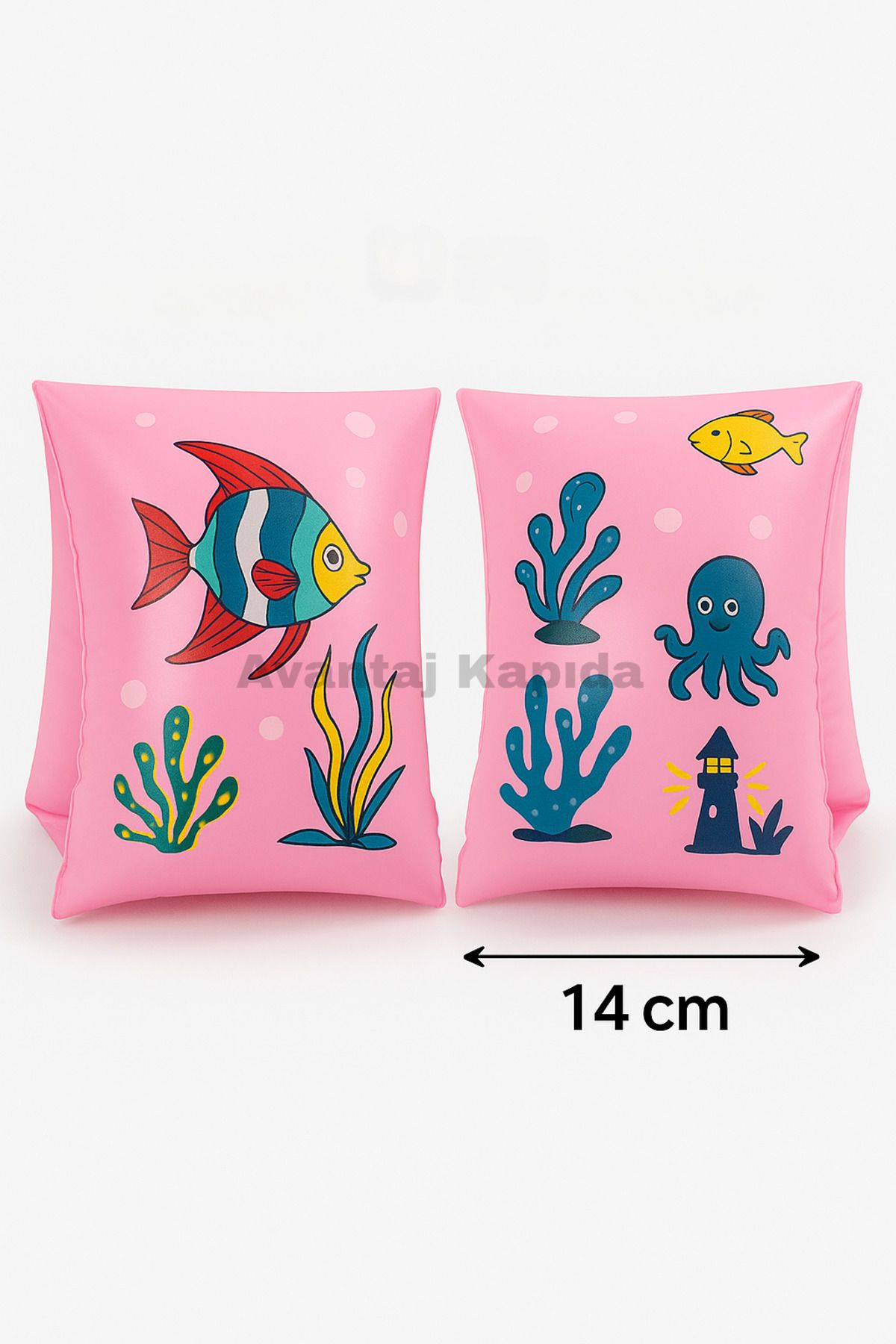 Avantaj Kapıda Çocuk Şişme Kolluk Mercan Pembesi Model– 3–7 Yaş / 25 kg’a Kadar