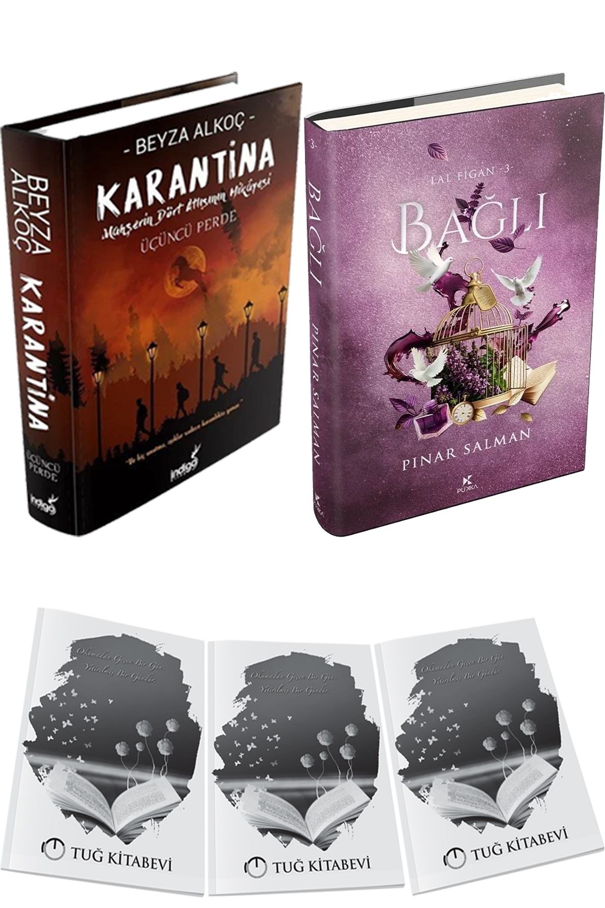 İndigo Kitap Karantina 3 Ciltli ve Lal Figan 3 Bağlı Ciltli + Hediyeli
