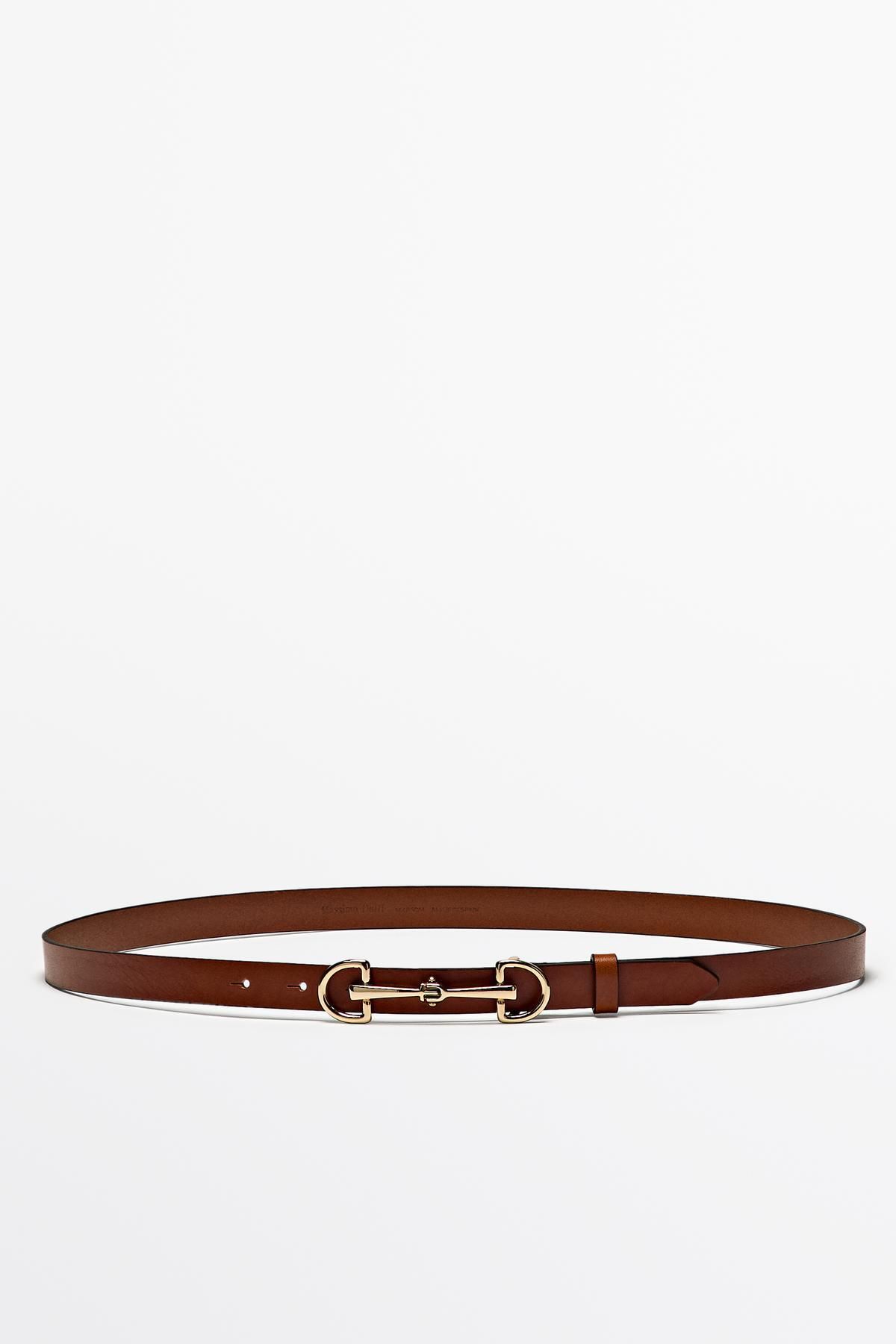 Massimo Dutti Napa deri binici kemer