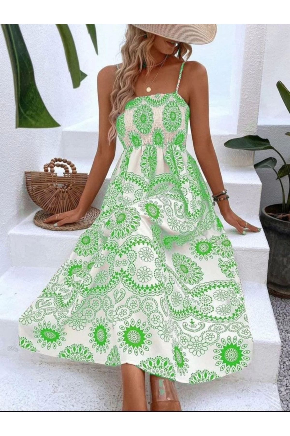 Butik DİJİTAL BASKILI ELBİSE